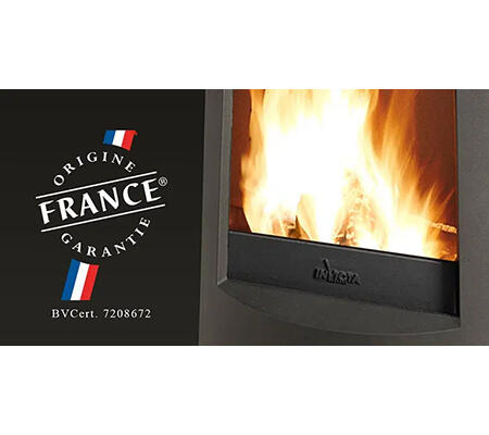 Poêle à bois INVICTA Ovatio anthracite, 5 kW - 6
