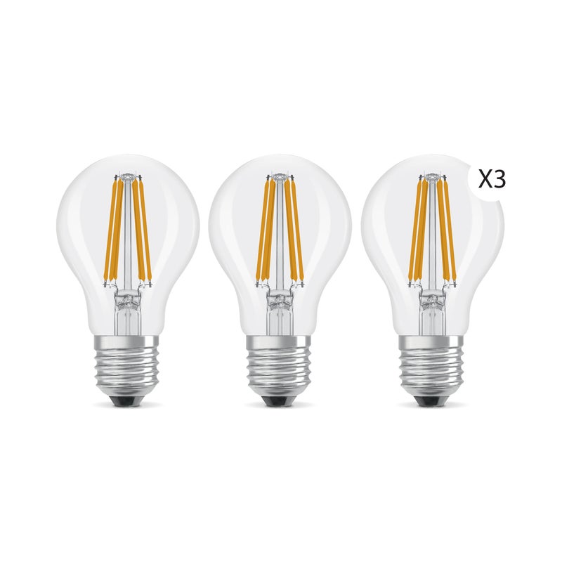 Фото - Лампочка Lexman Żarówka LED 3 szt. E27 7.2 W 1521 lm Ciepła Biel Klasa A