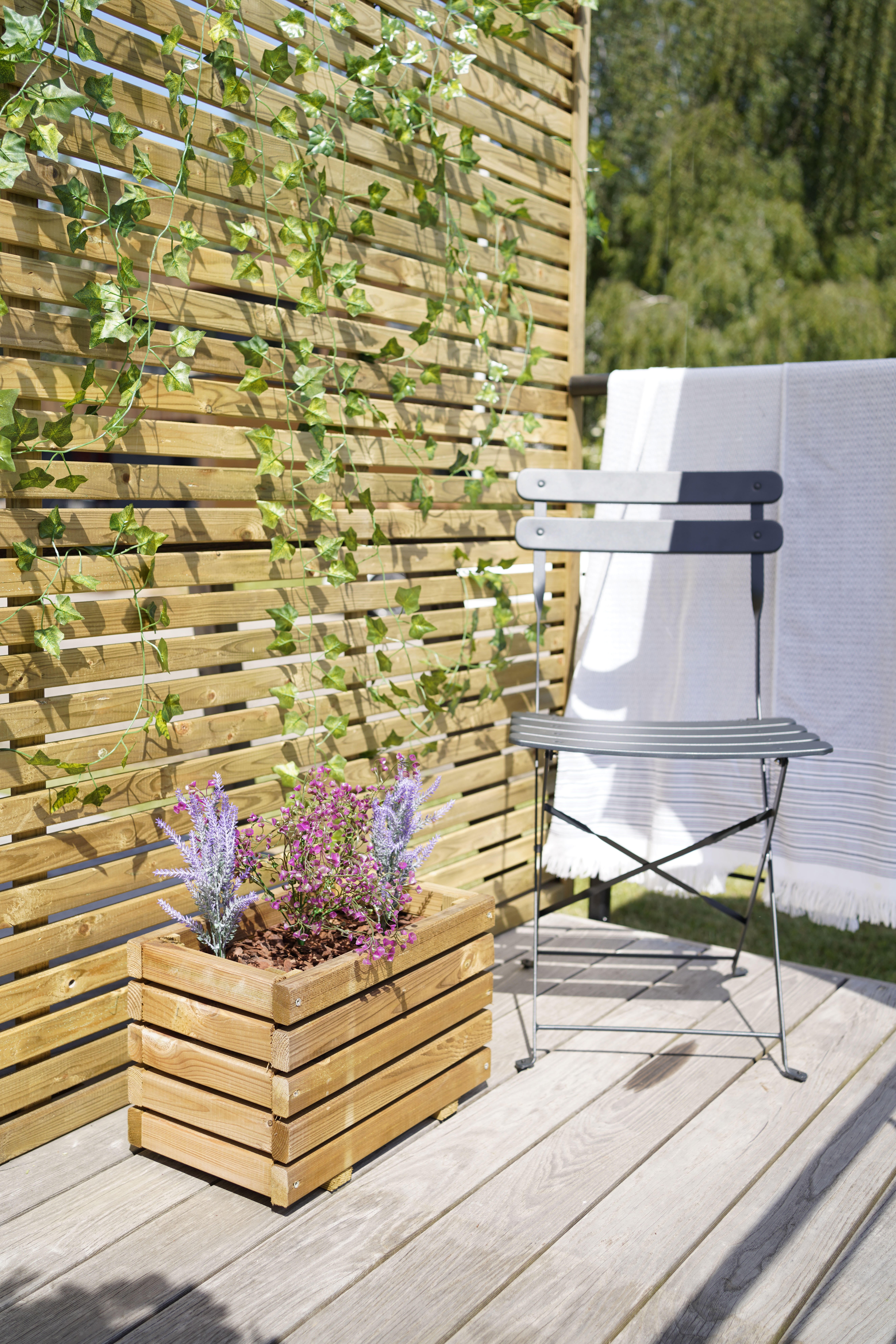 Jardinera de madera de 17 litros 25x26,5x40 cm  - 3