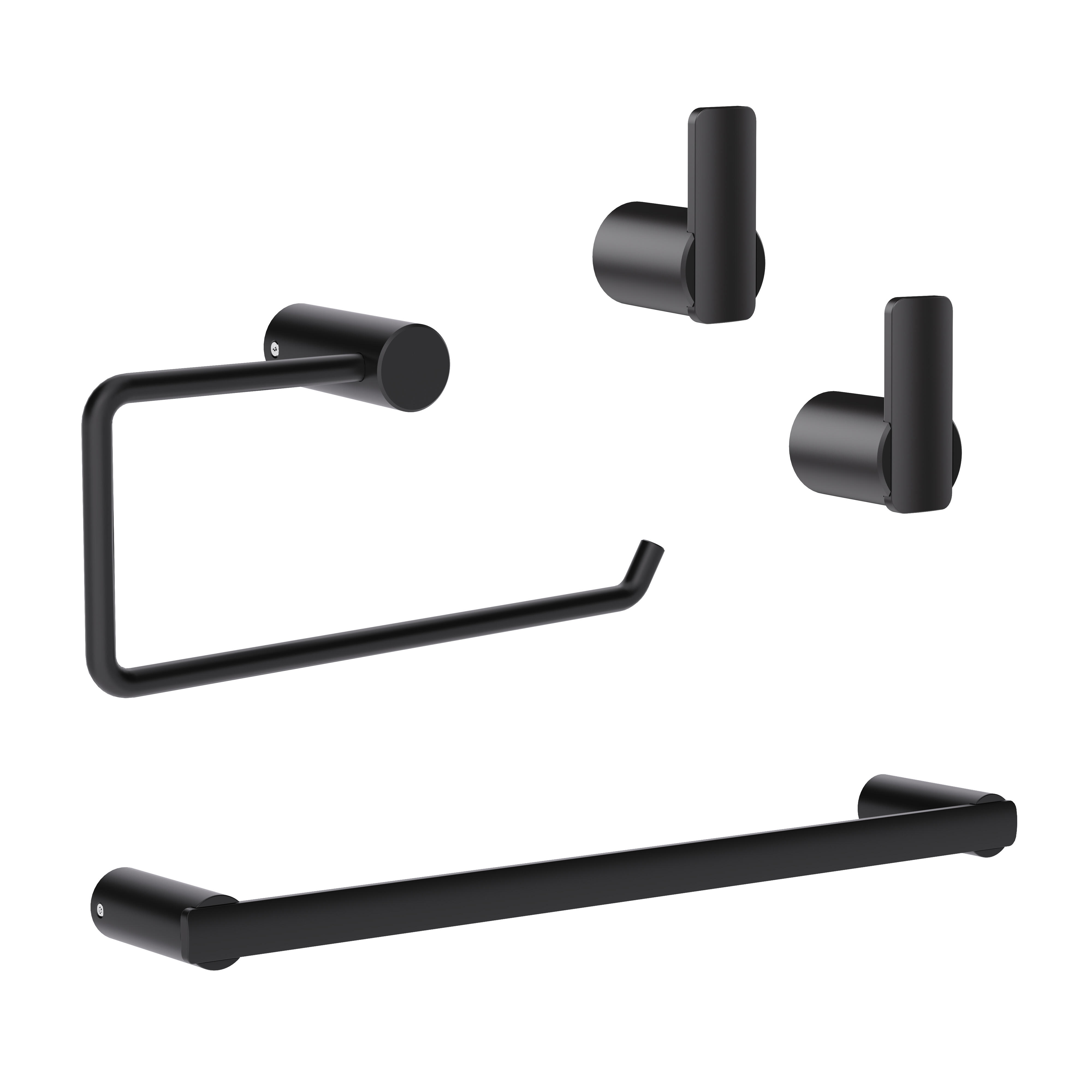 Conjunto de accesorios de baño 4 piezas neo negro