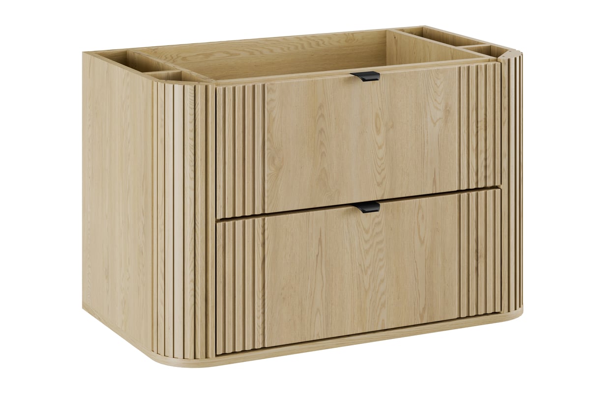 Szafka pod umywalkę wisząca Ovalia 80x45.8x52 cm Dąb Cremona Comad