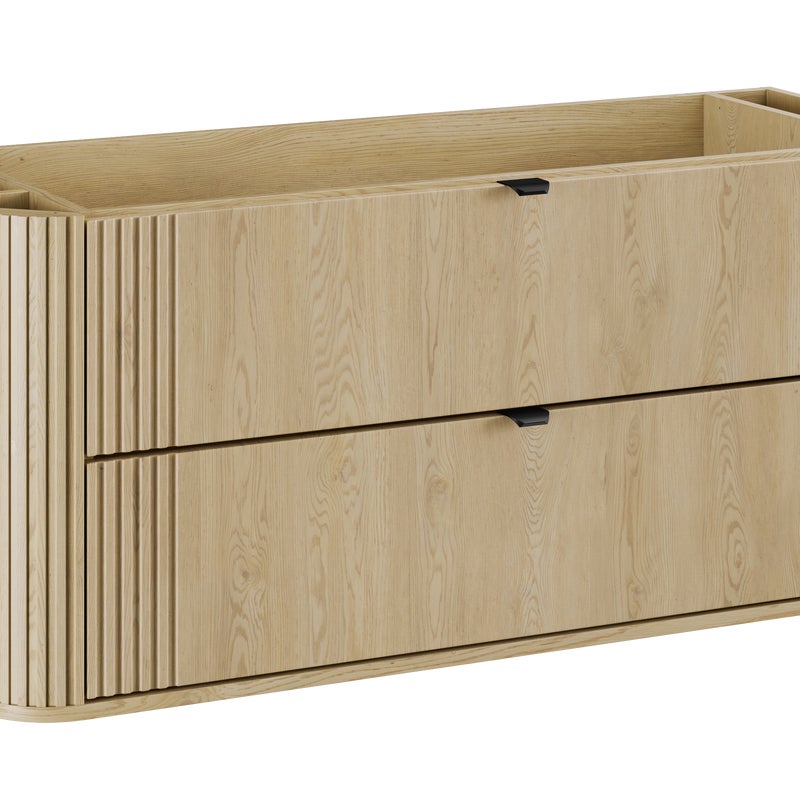Szafka pod umywalkę wisząca Ovalia 120x45.8x52 cm Dąb Cremona Comad