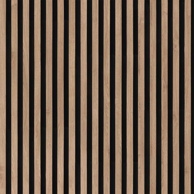 Panele ścienne 3D Lamel na czarnym filcu 270x25 cm Camargue 5 lameli