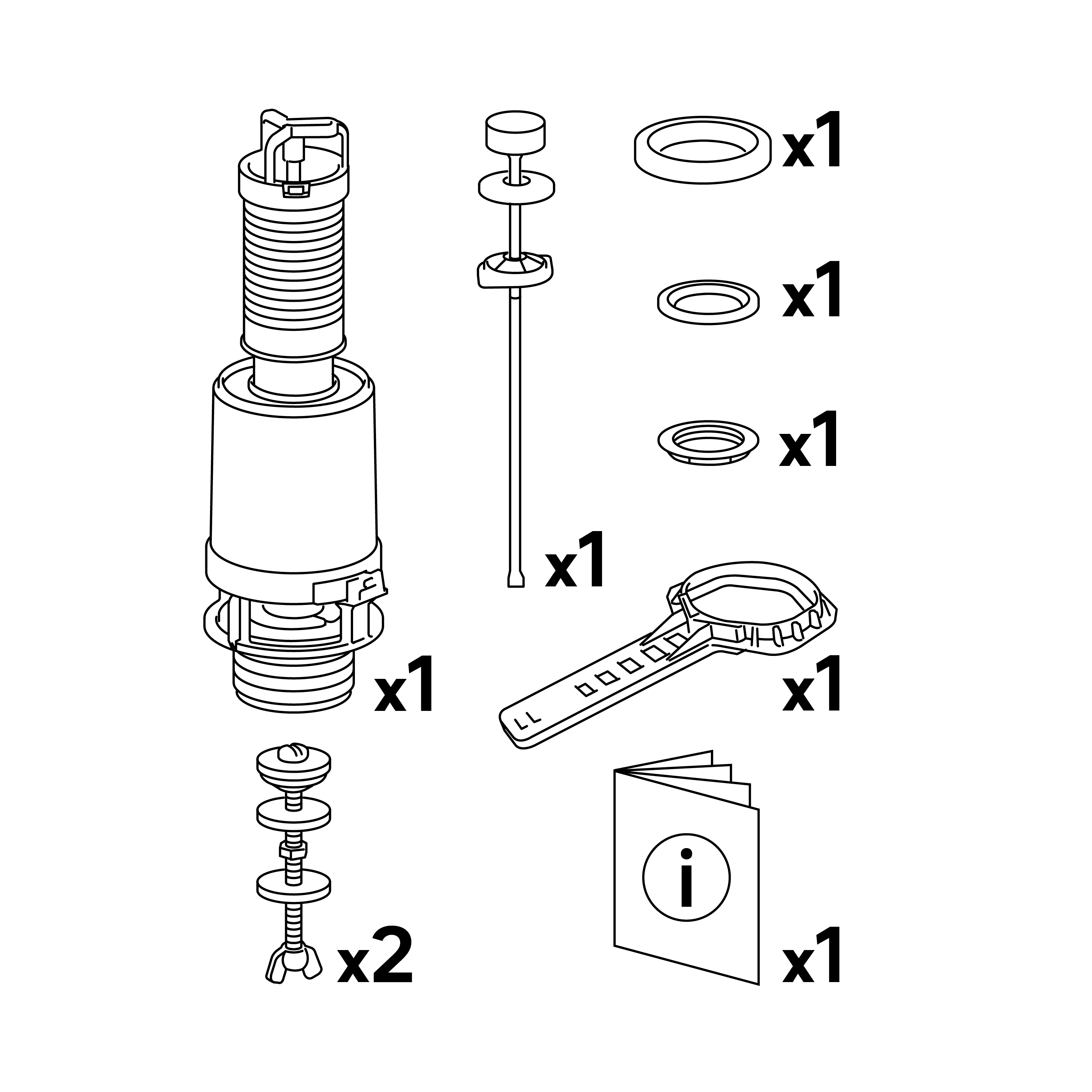 Zawór spustowy do WC z ciągadłem 10015531 - 6