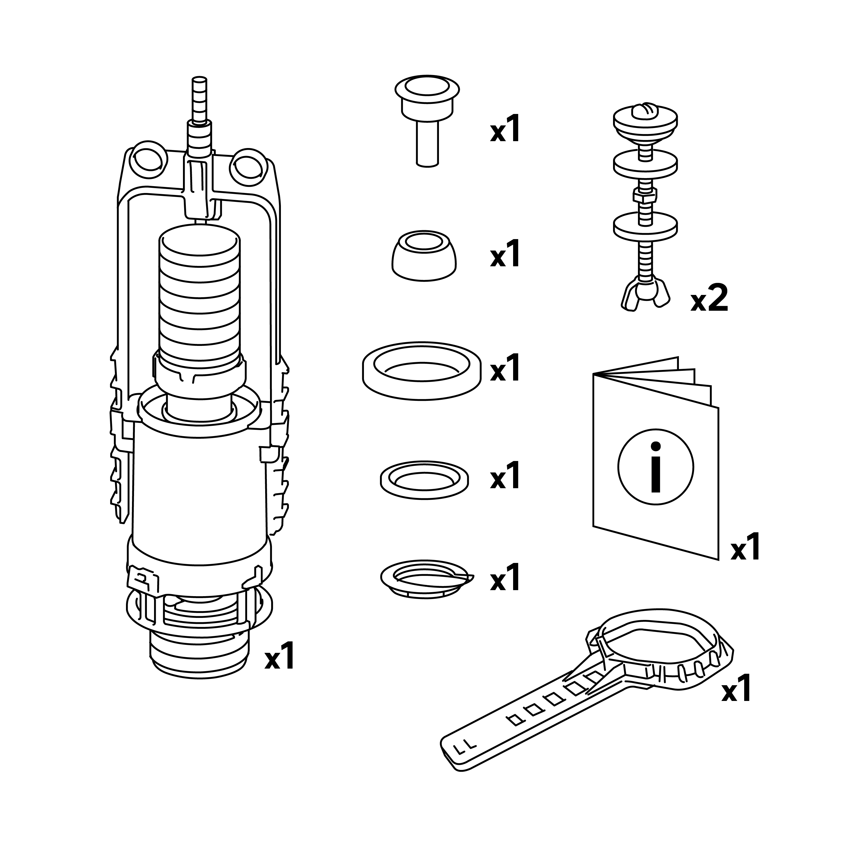 Zawór spustowy do WC START STOP 10015533 Equation - 4