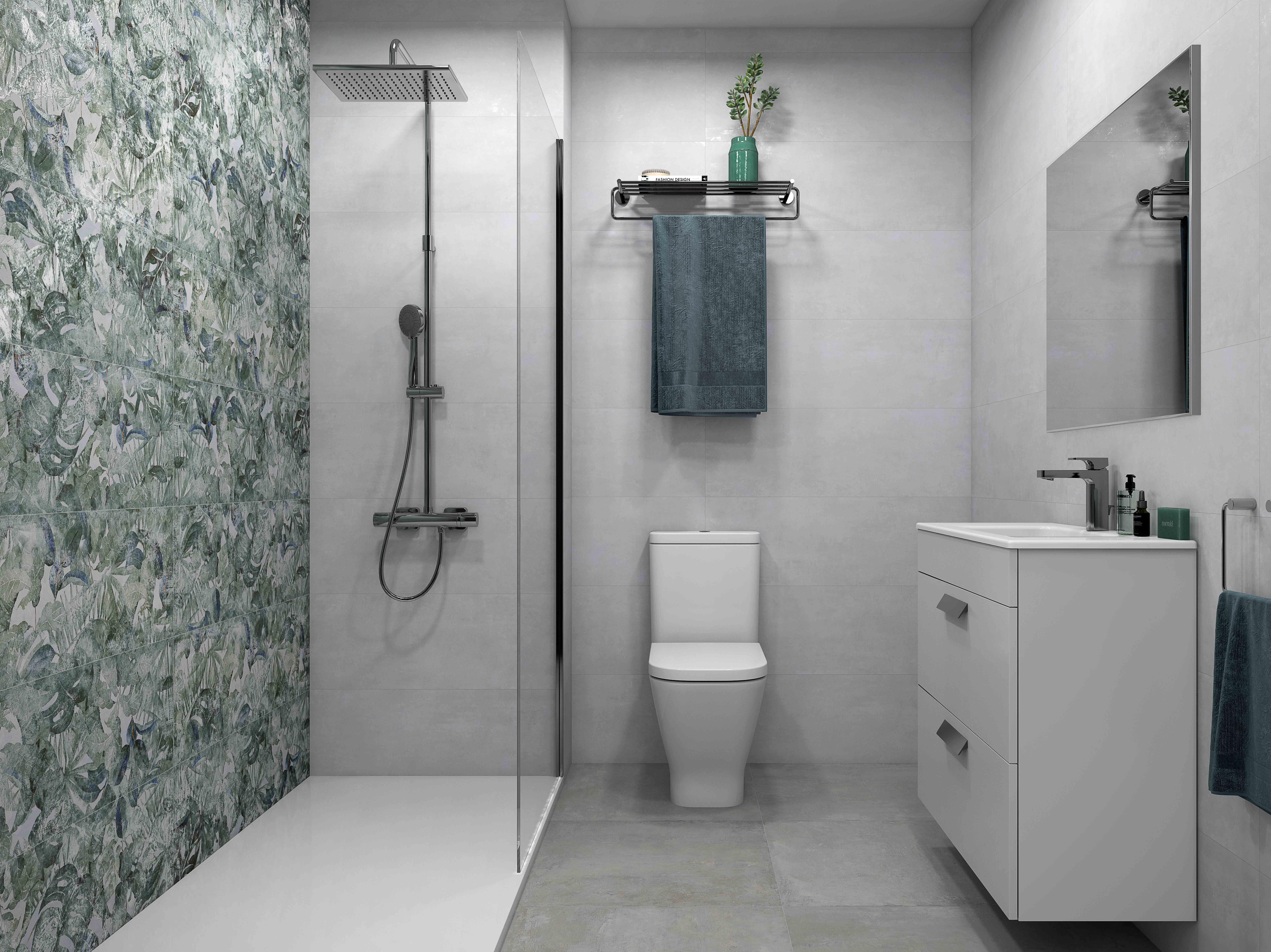 Azulejo cerámico Rev Terre efecto piedra gris roca 30x90 cm ROCA TILES ...