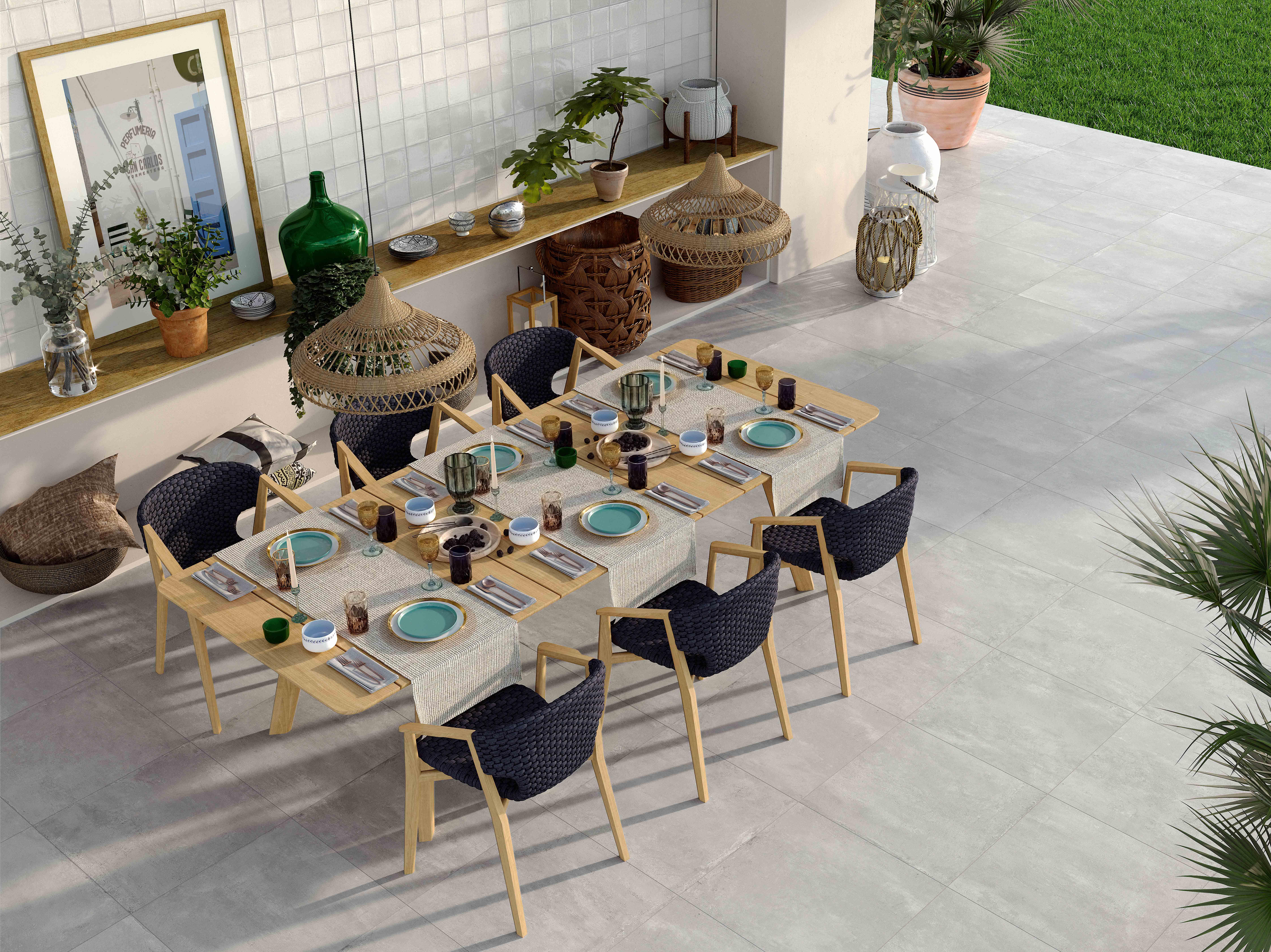 Suelo porcelánico terre efecto piedra gris 60x60 cm c1 roca tiles