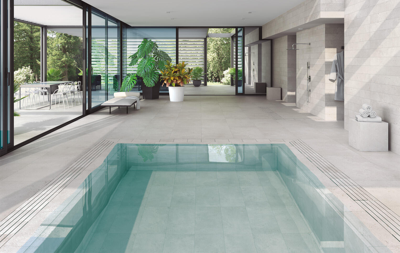 Suelo/azulejo porcelánico litos efecto piedra artico 100x100 cm c3