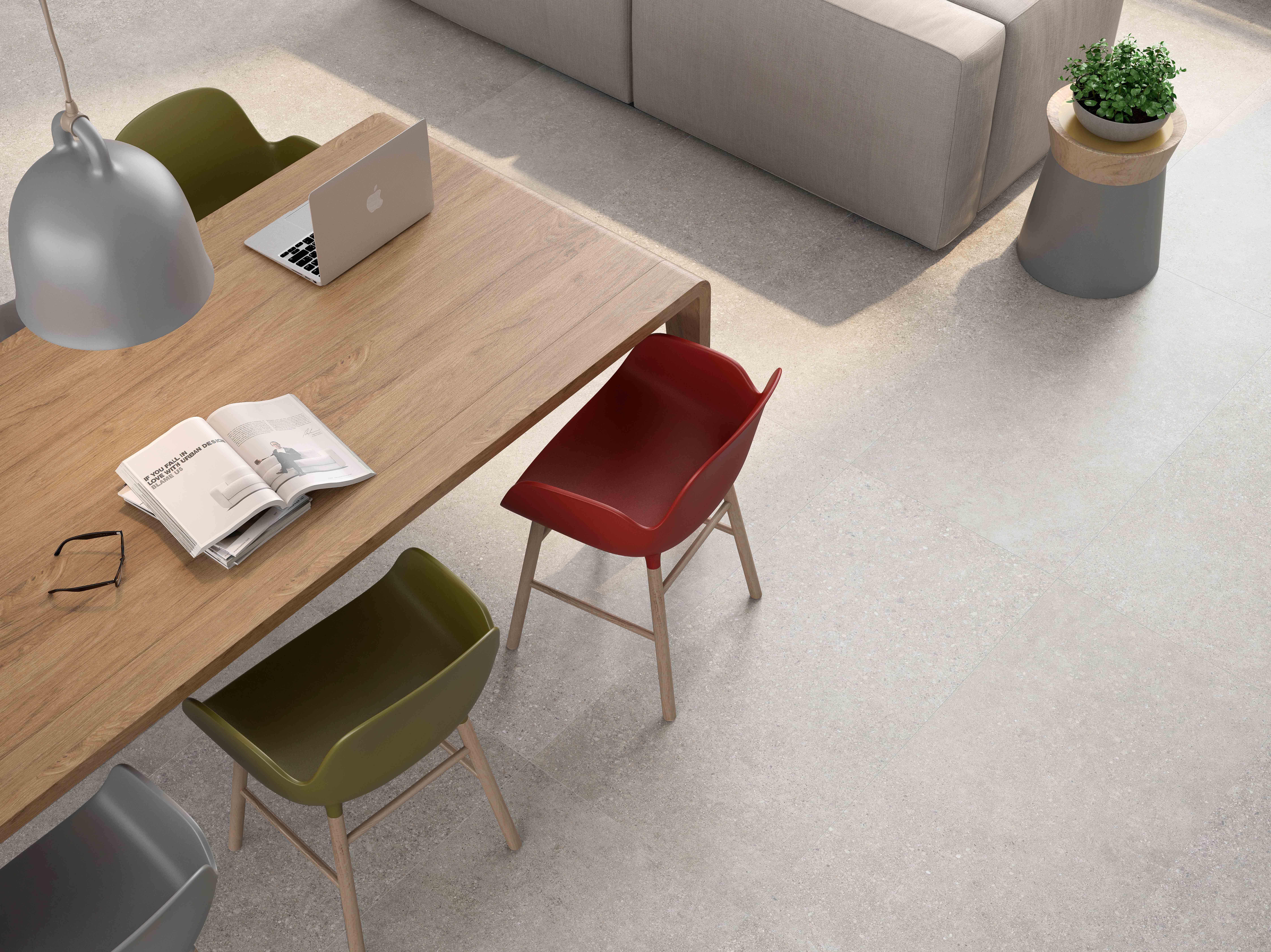 Suelo porcelánico neutral stone yafra efecto piedra gris 60x60 cm c1 roca tiles