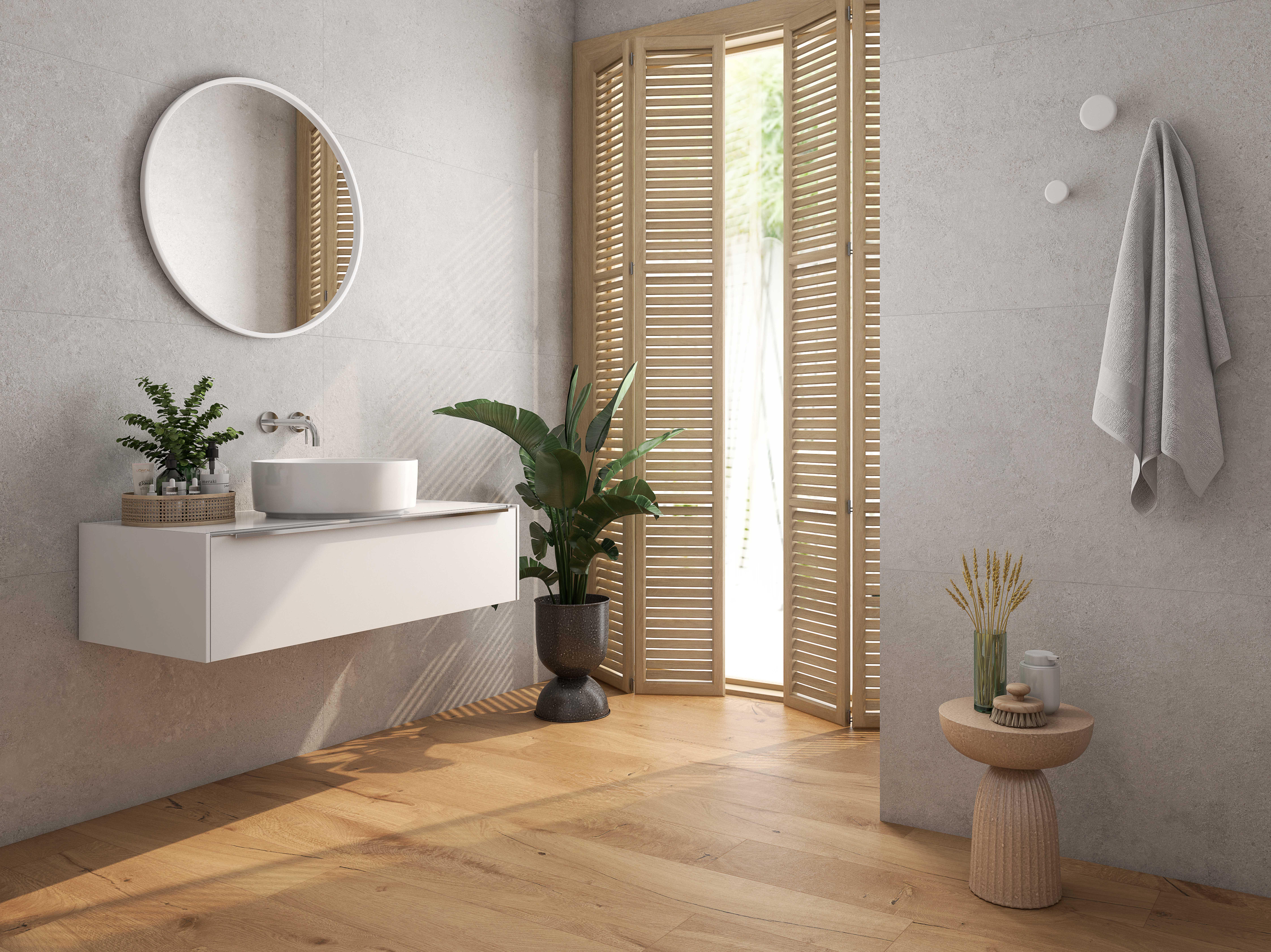 Suelo porcelánico june efecto piedra gris 60x120 cm c1 roca tiles