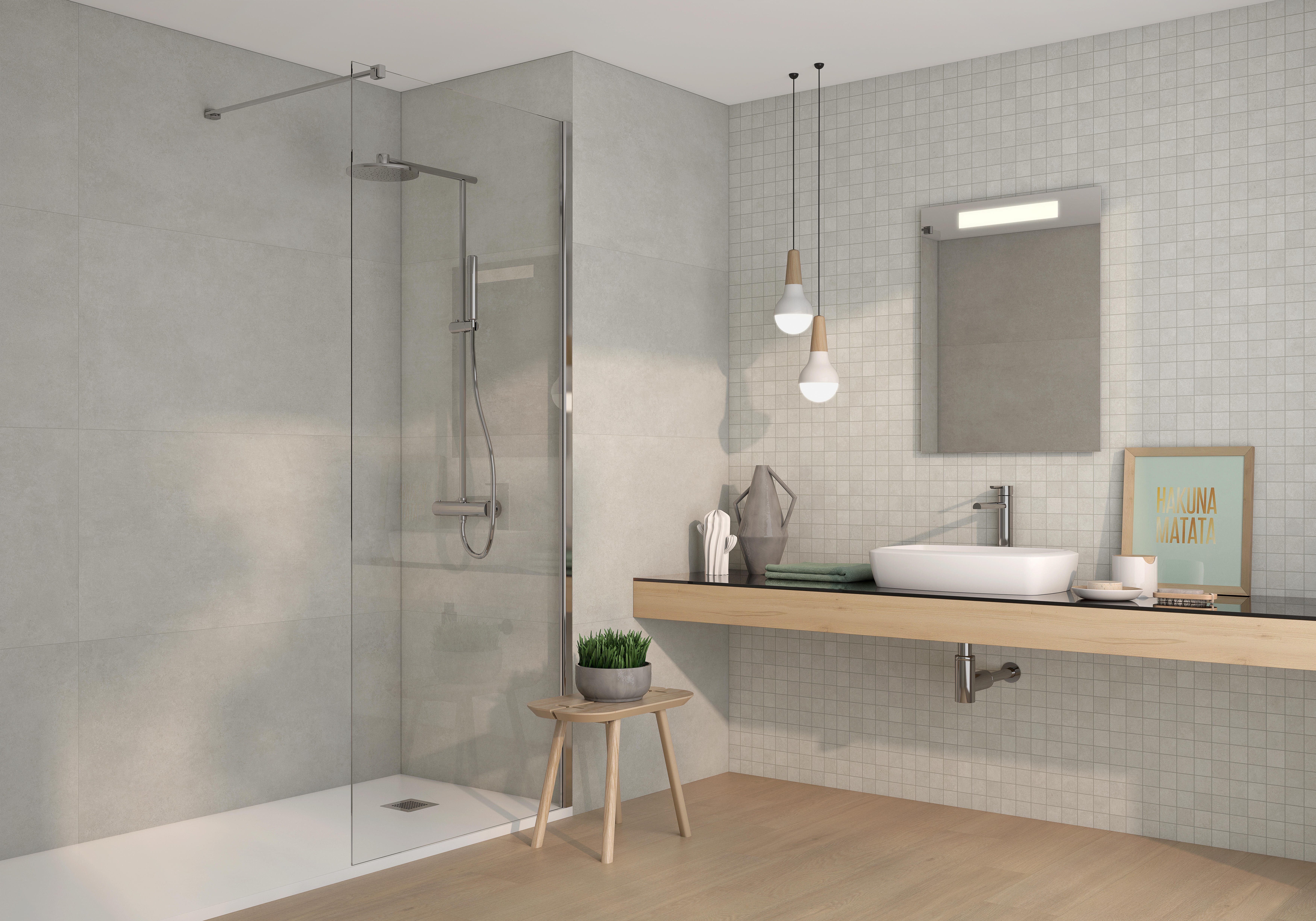 Suelo porcelánico logan efecto cemento gris 60x120 cm c1 roca tiles