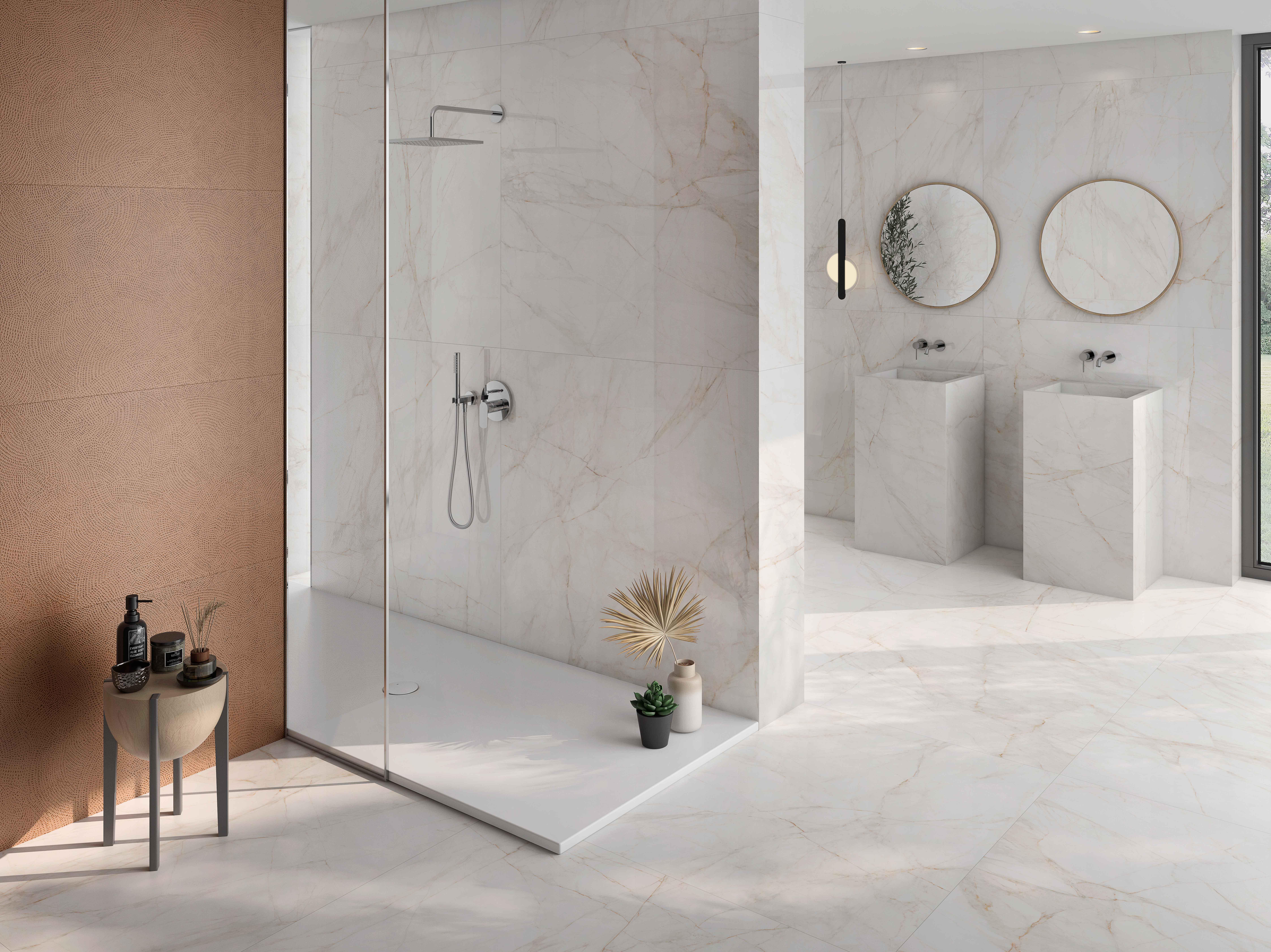 Suelo porcelánico neutral marble dolomita efecto mármol neutral marble / dolomita roca 90x90 cm c1 roca tiles