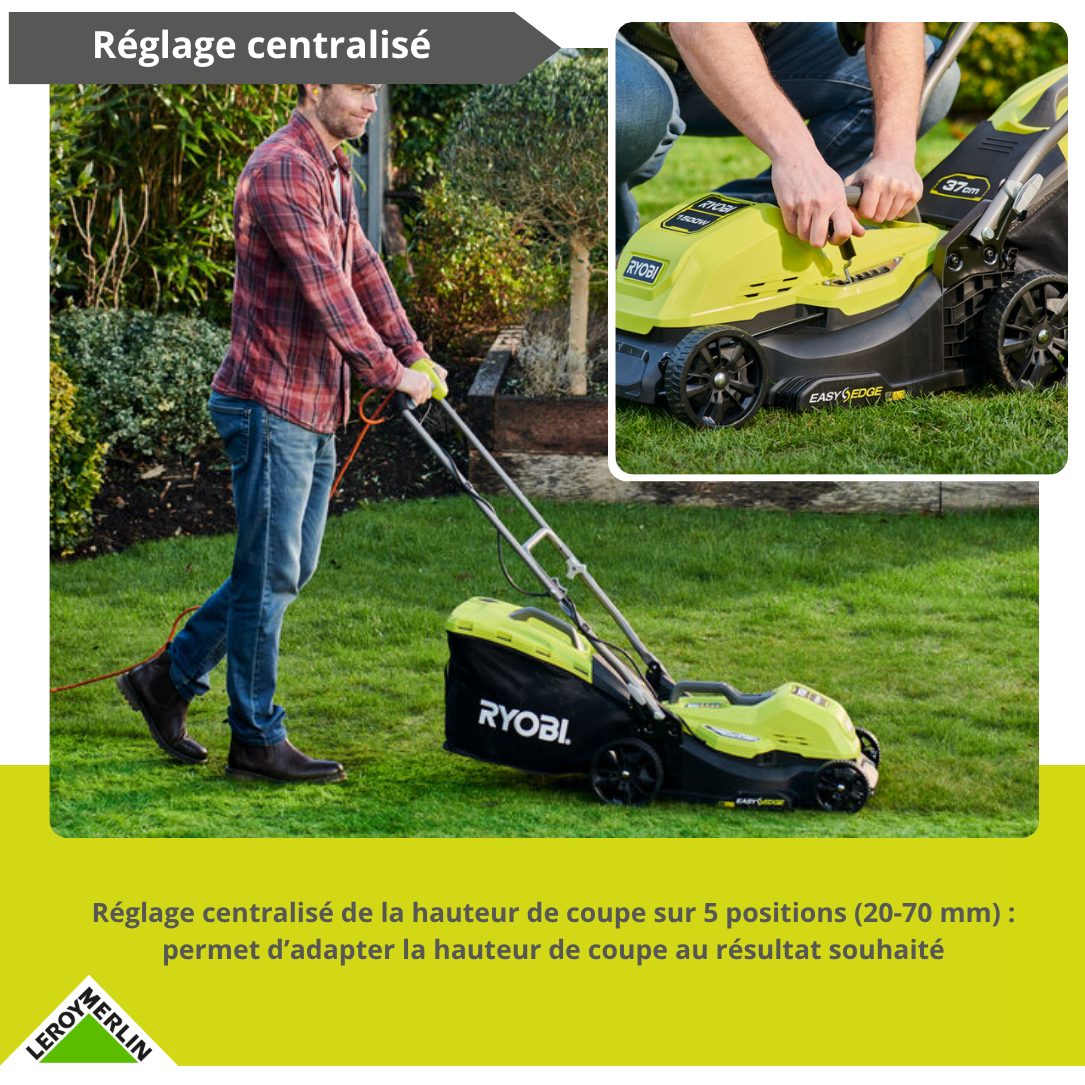 Corta-relva elétrico RYOBY 1500W 37CM - 6