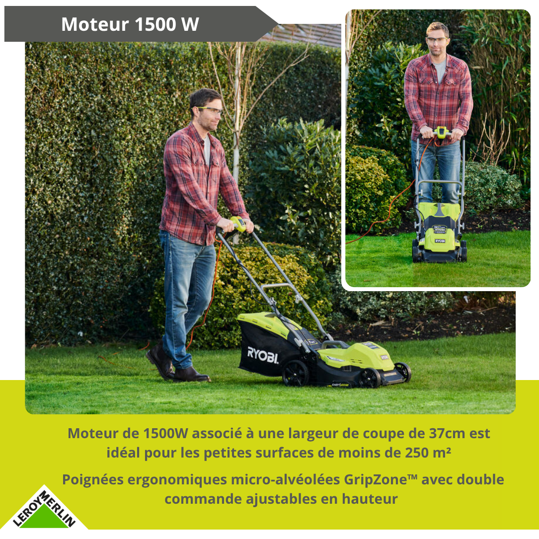 Corta-relva elétrico RYOBY 1500W 37CM - 5