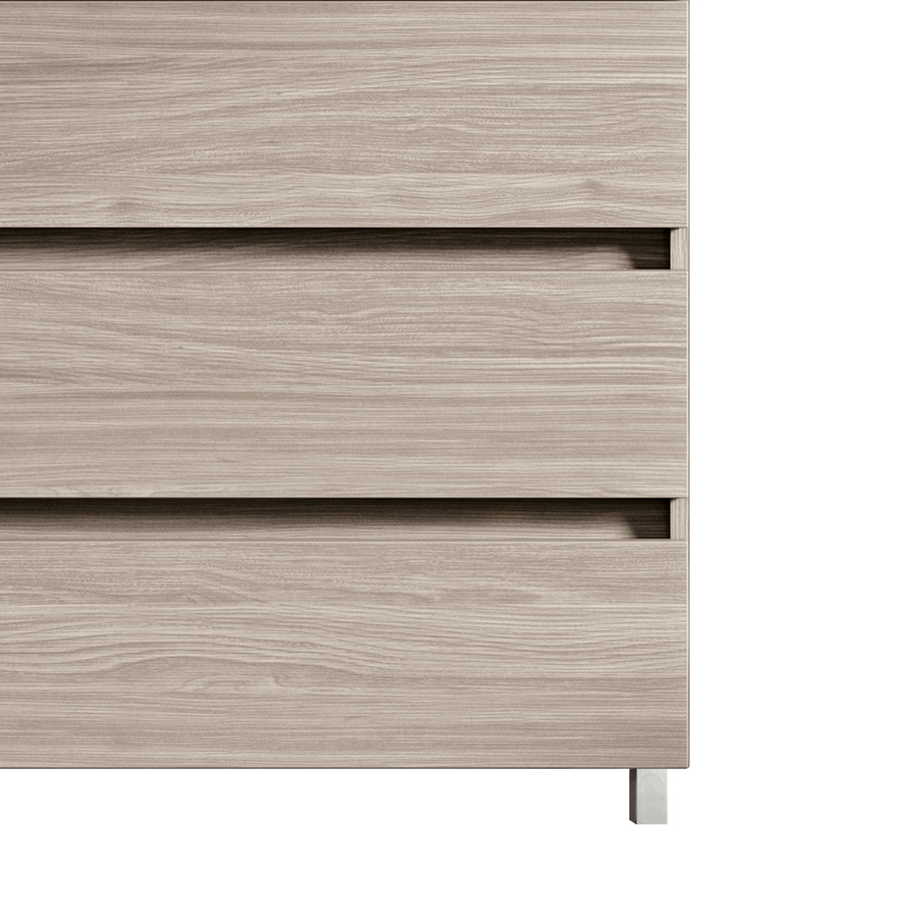 Mobile bagno da terra con lavabo L 80 x H 89 x P 46 cm olmo rousseau 3 cassetti per vasca centrale Kora - 3
