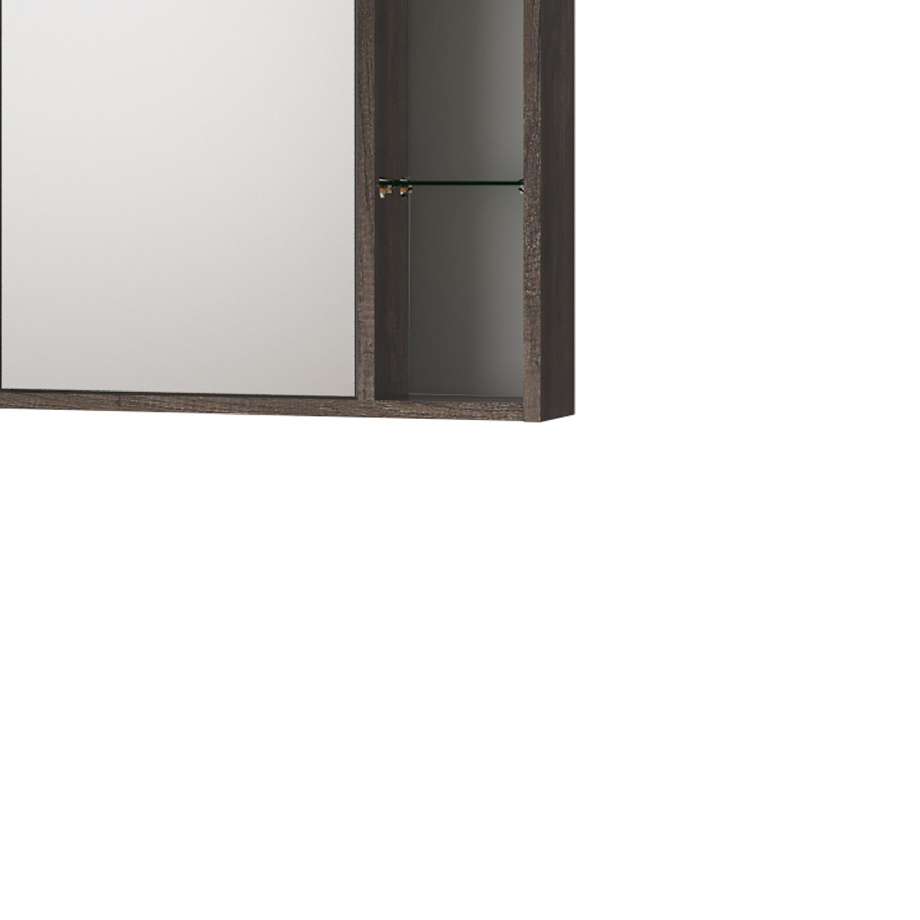 Specchio contenitore Kora rovere scuro in vetro, 1 anta apertura da destra P 16 x L 74 x H 75 cm - 3