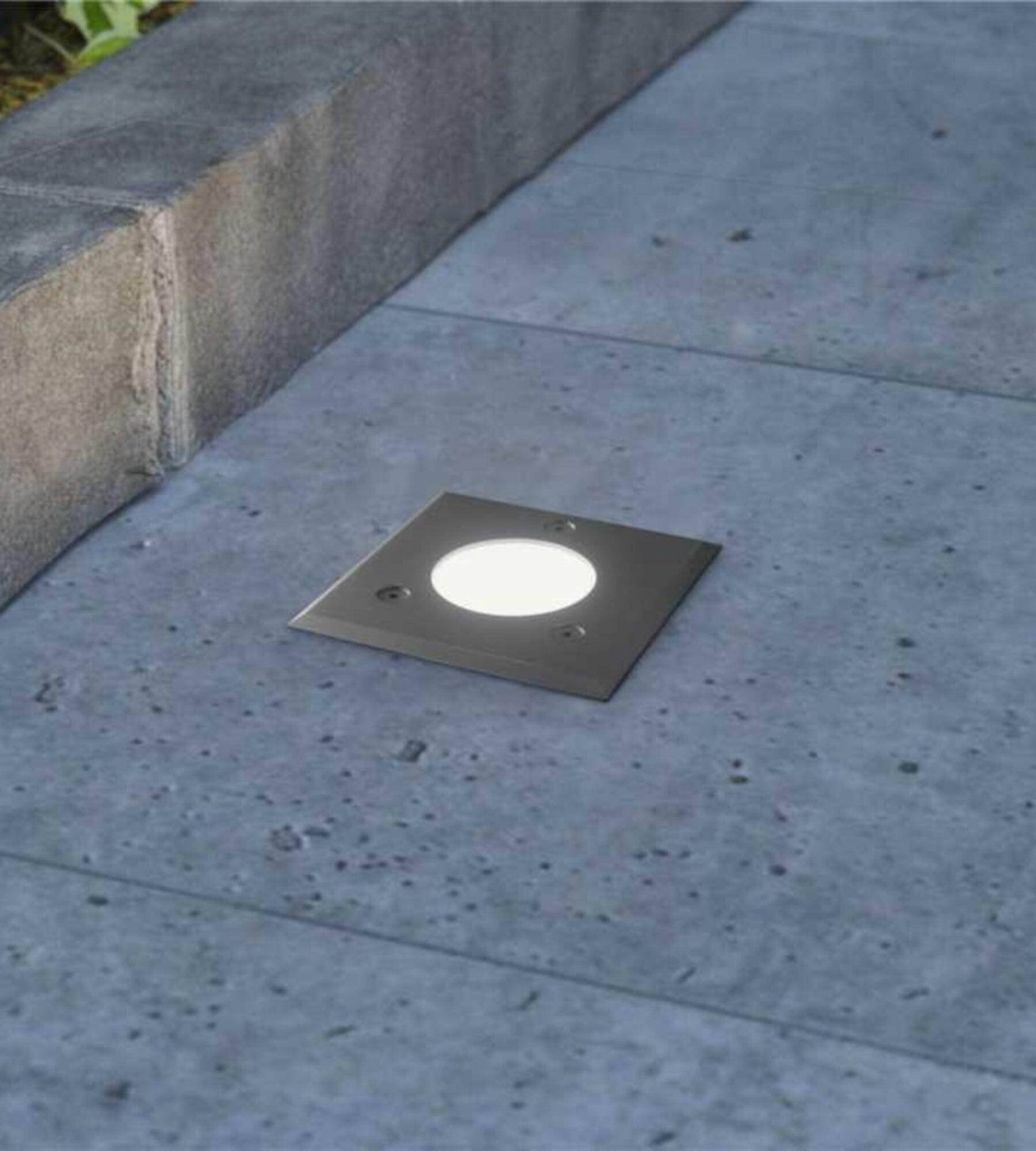 Spot encastré GU10 carré inox LUMIHOME - 3