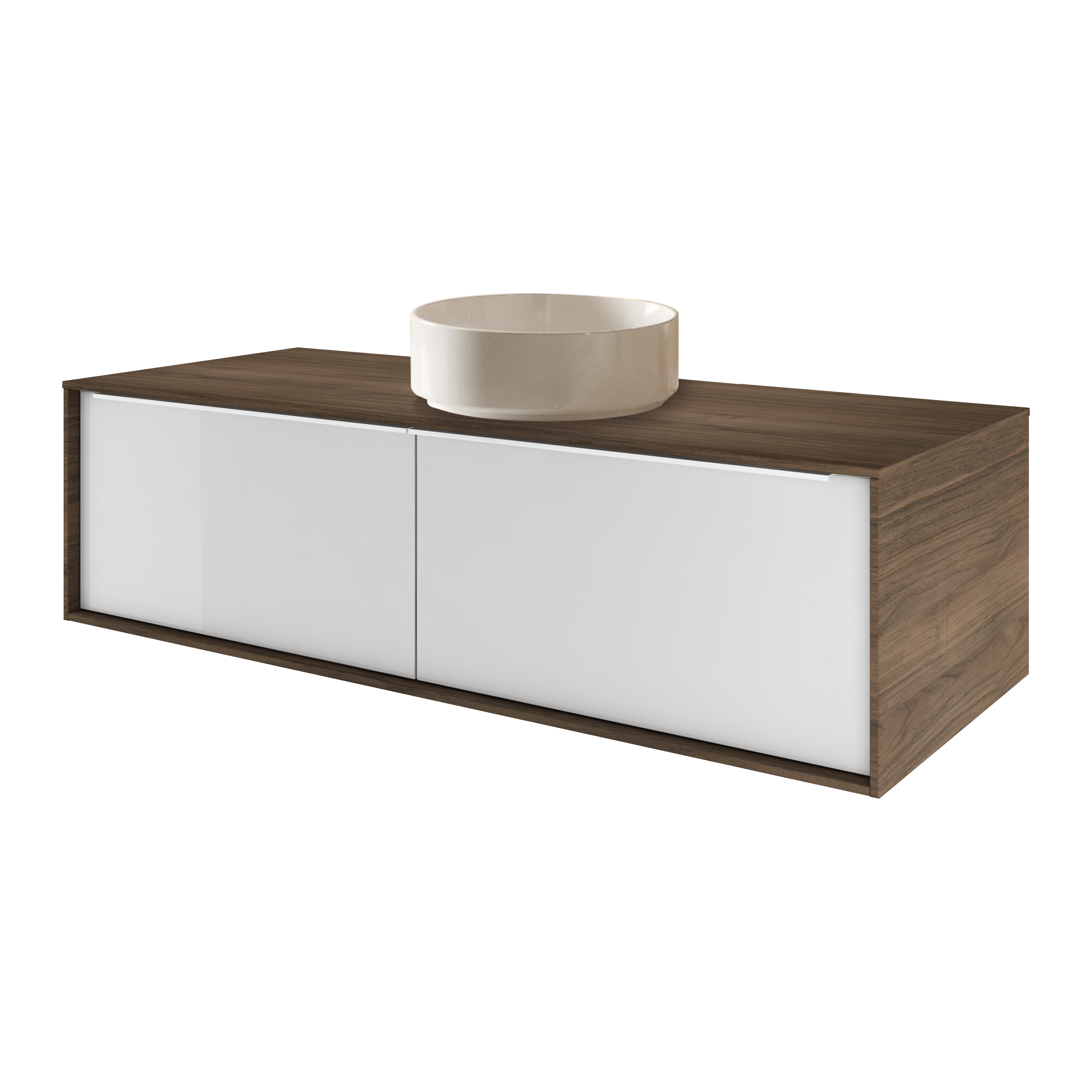 Mueble de baño con lavabo neo nogal 120x48 cm