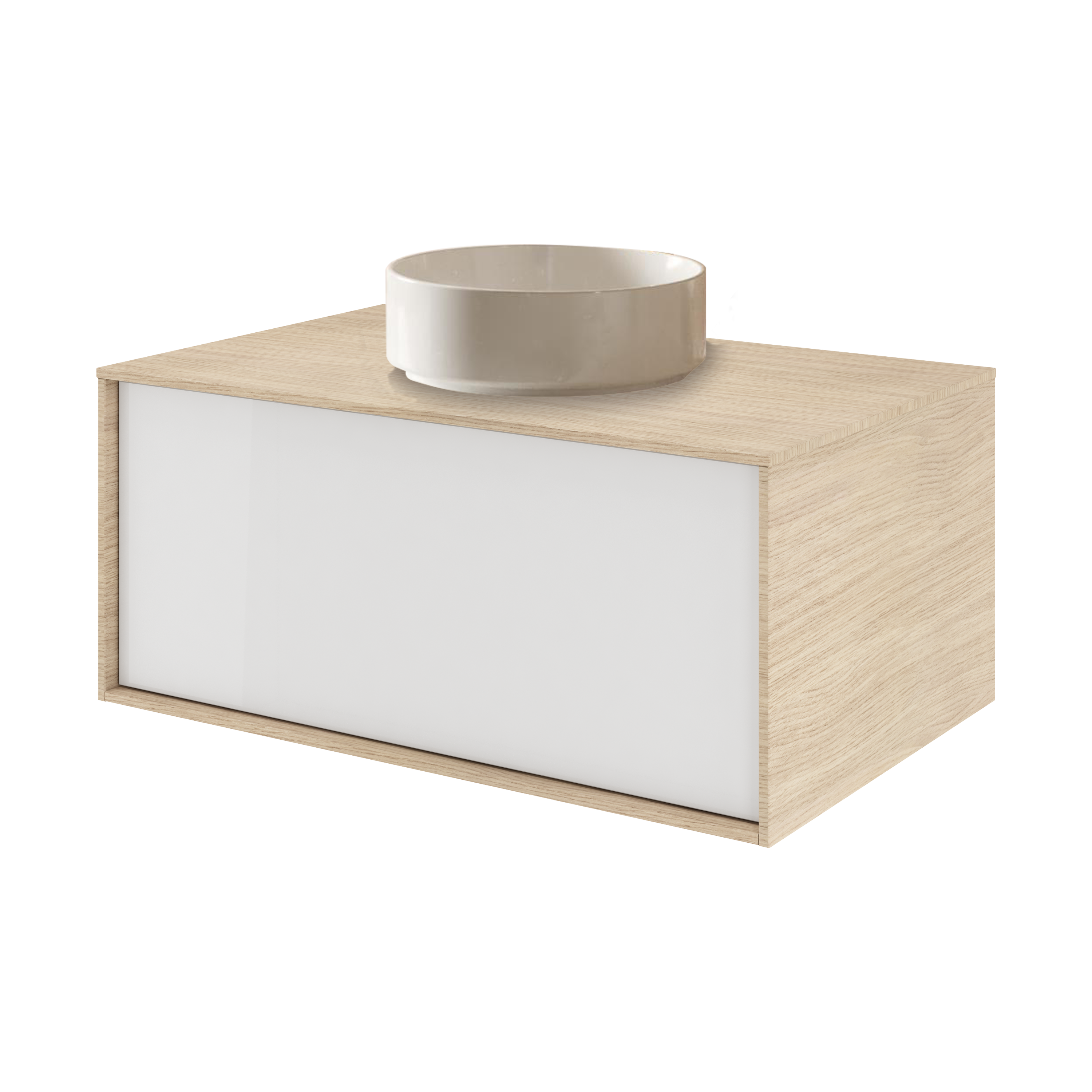 Mueble de baño con lavabo neo roble 75x48 cm