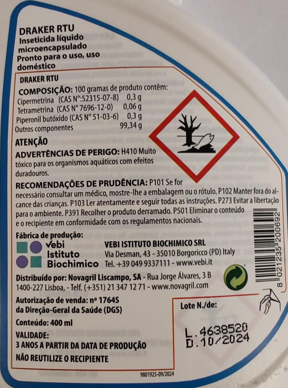 Inseticida 400ml DRAKER - 3
