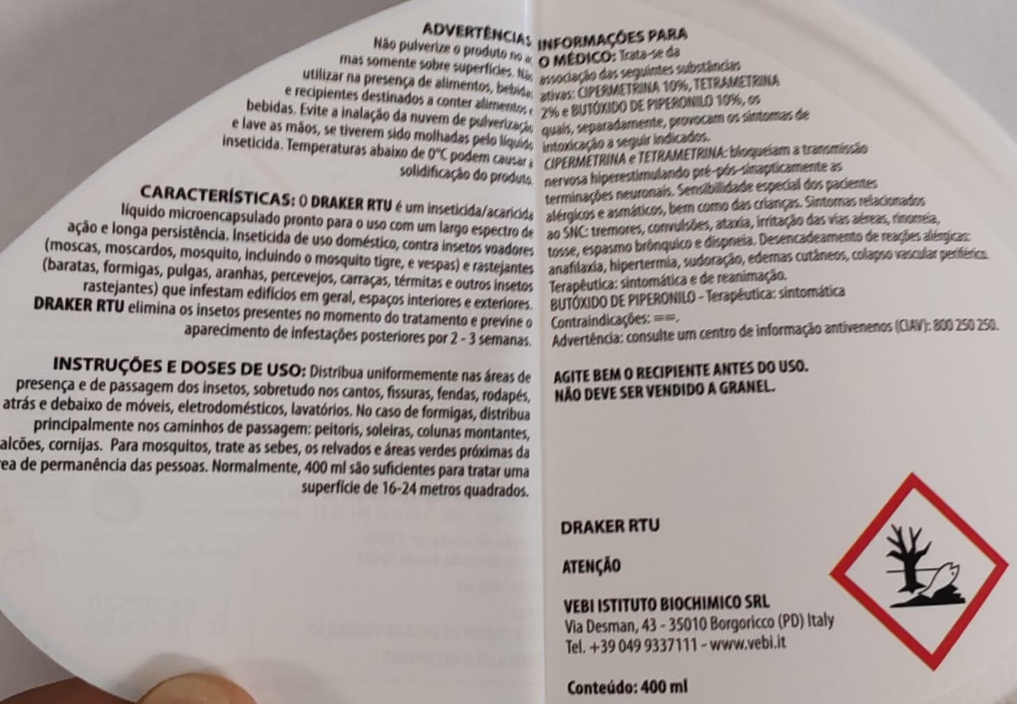 Inseticida 400ml DRAKER - 2