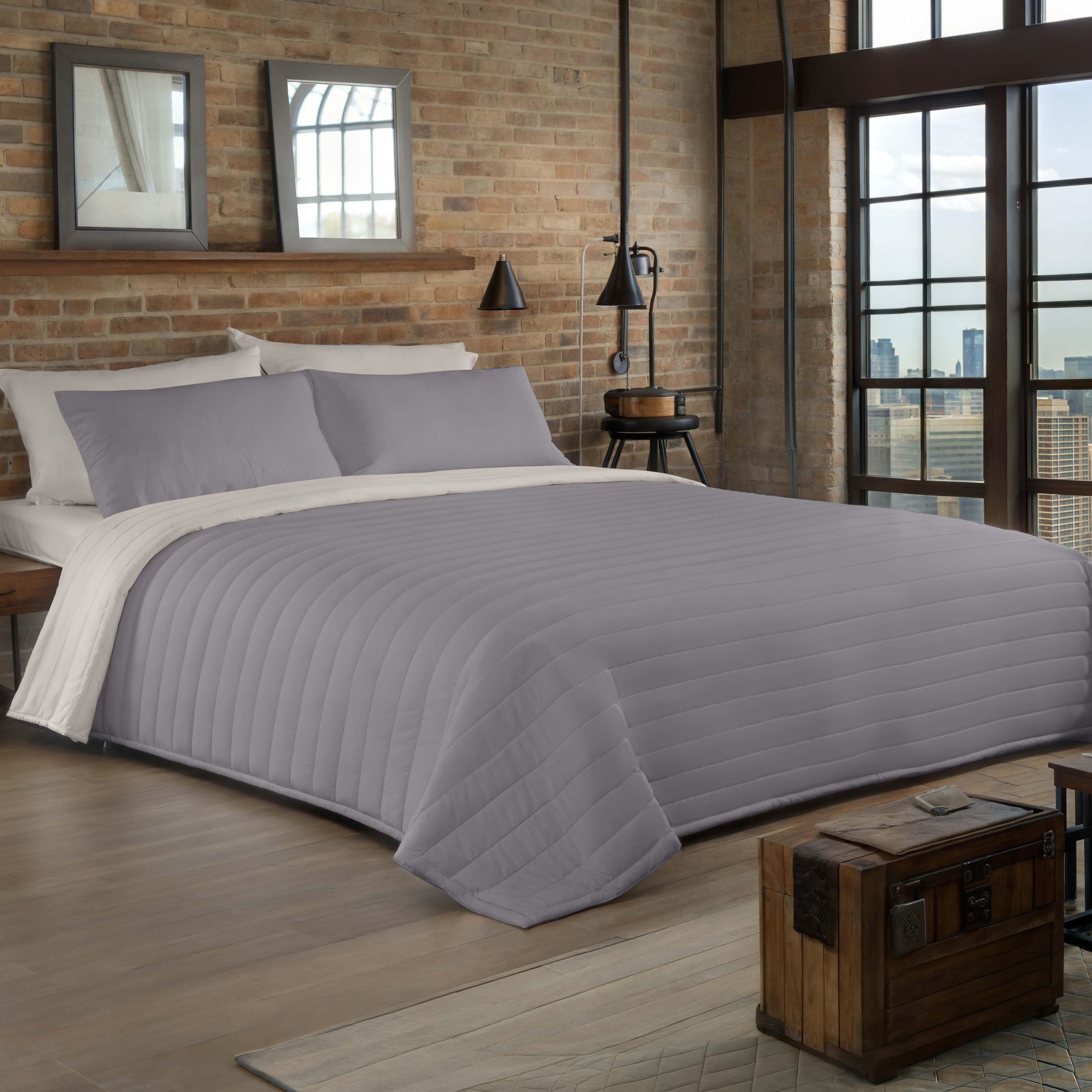 Colcha de cama Bouti 180x270 cm gris/piedra para camas de 90 cm - 7