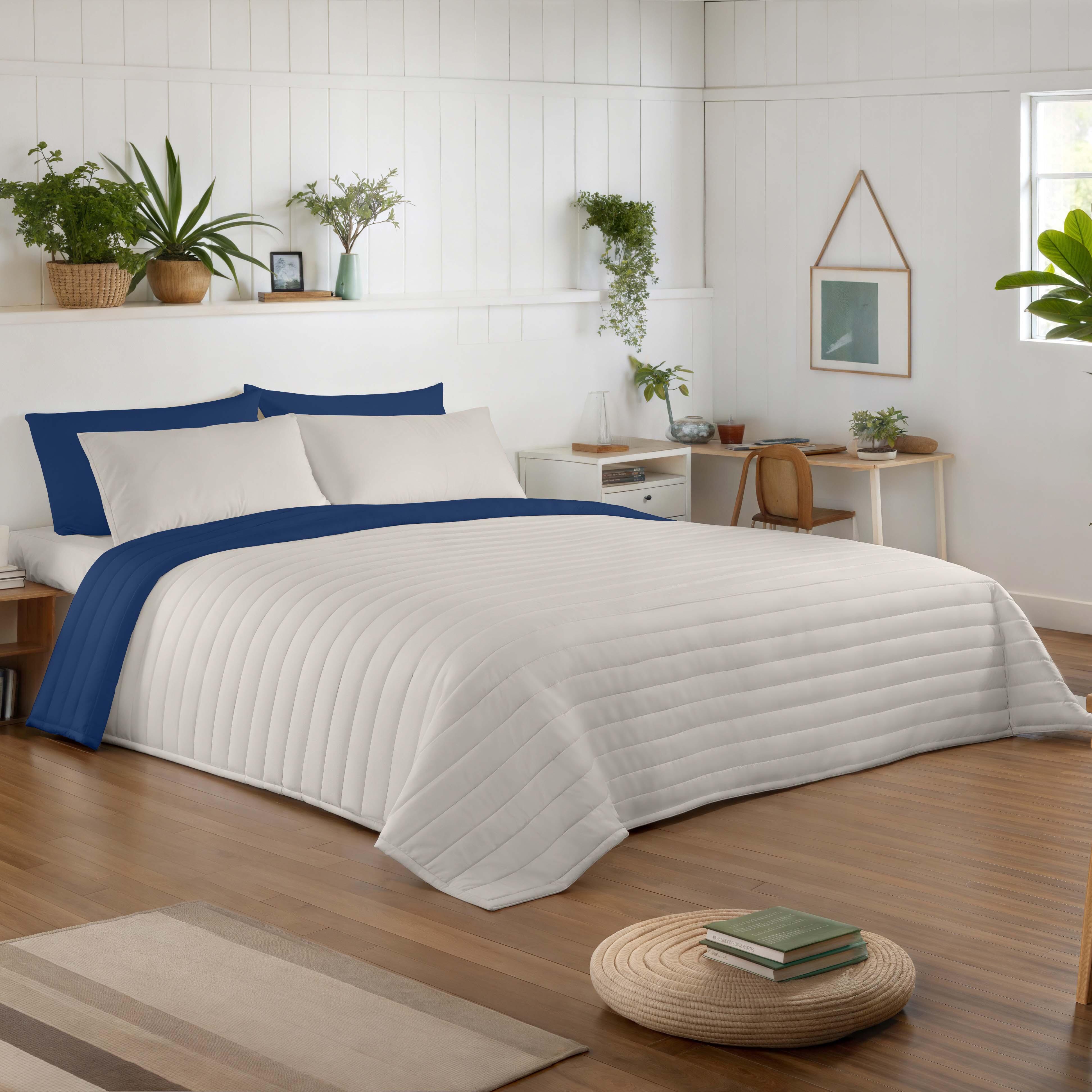 Colcha de cama Bouti 180x270 cm azul para camas de 90 cm - 7