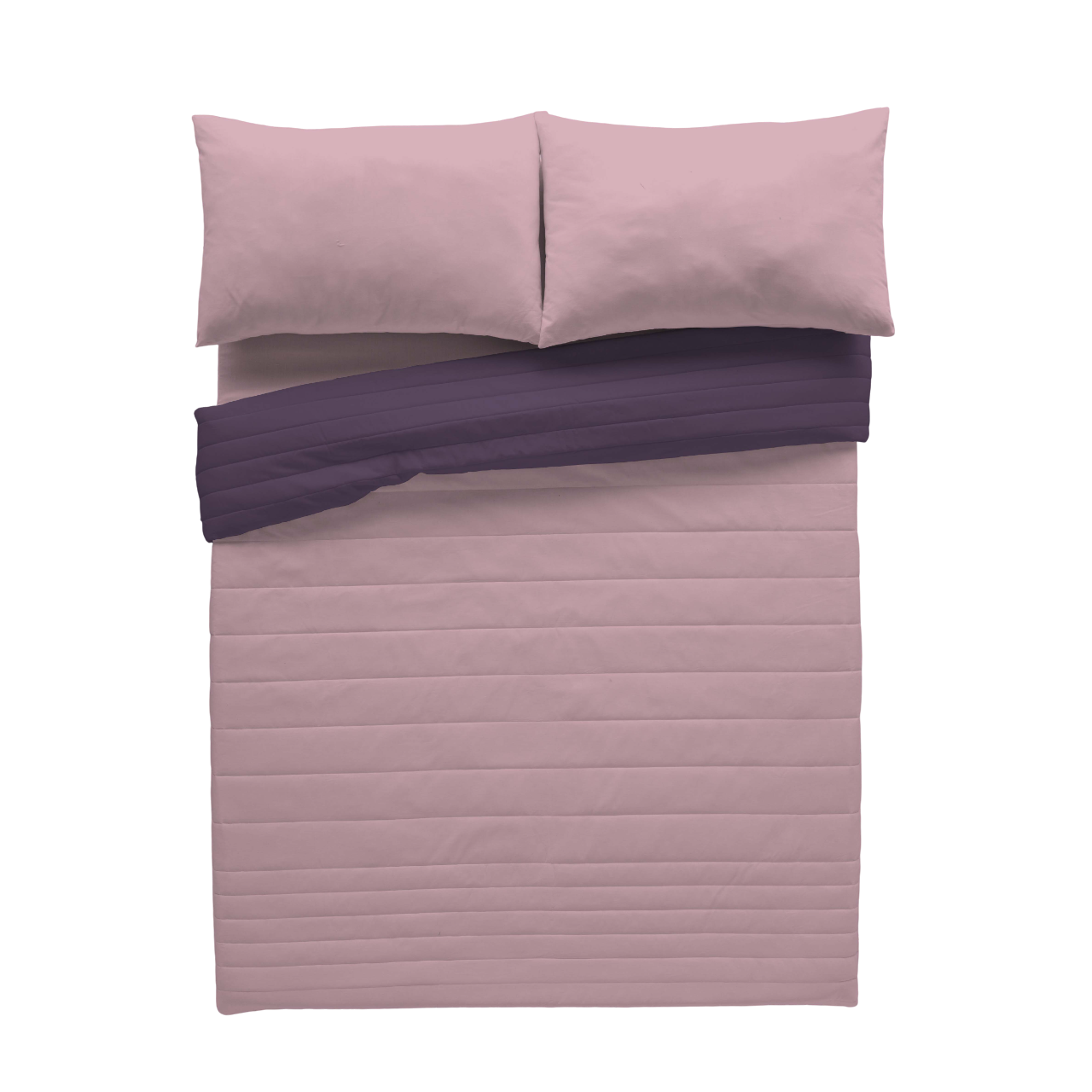 Colcha de cama Bouti 180x270 cm berenjena/rosa para camas de 90 cm - 2