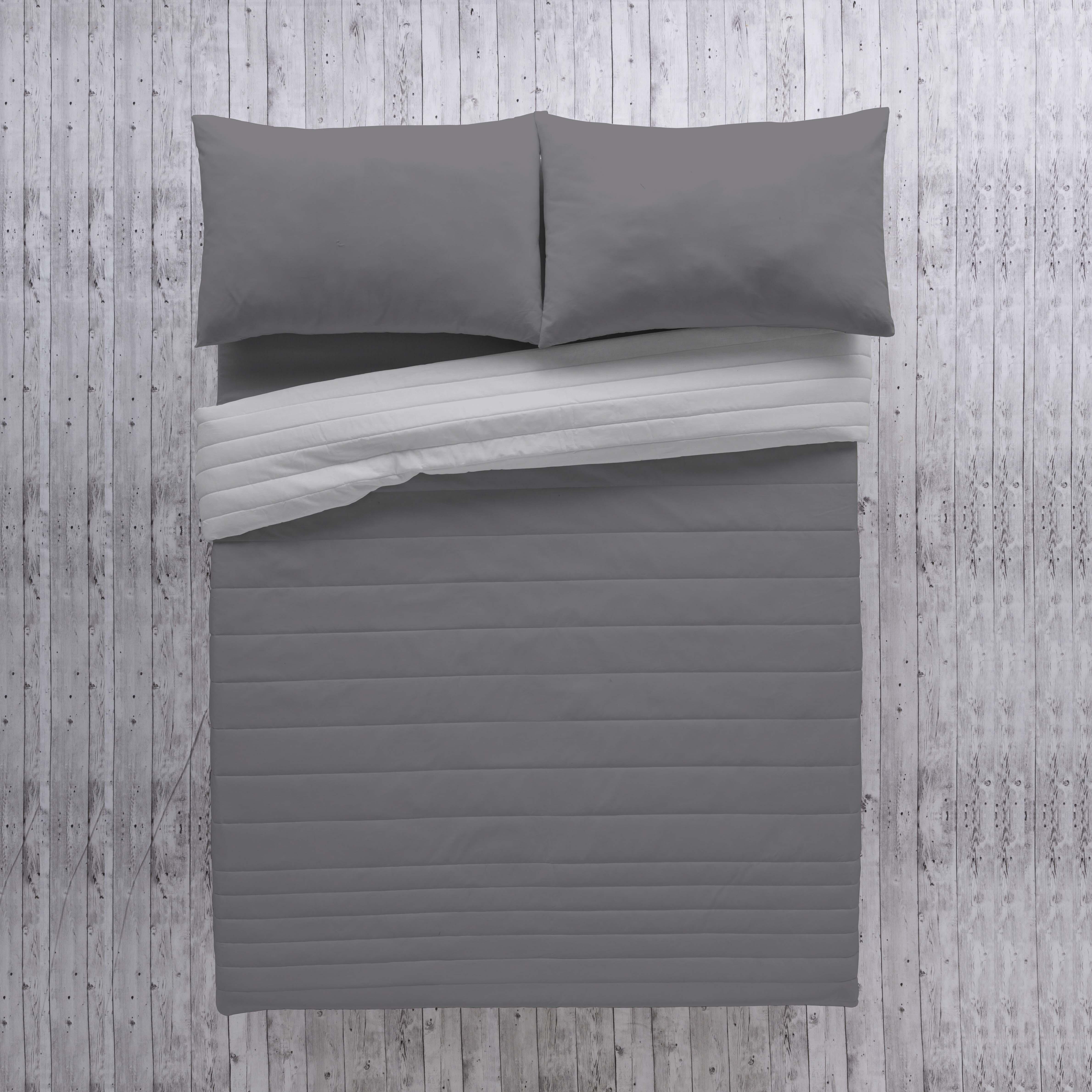 Colcha de cama Bouti 250x270 cm gris para camas de 150 cm - 7