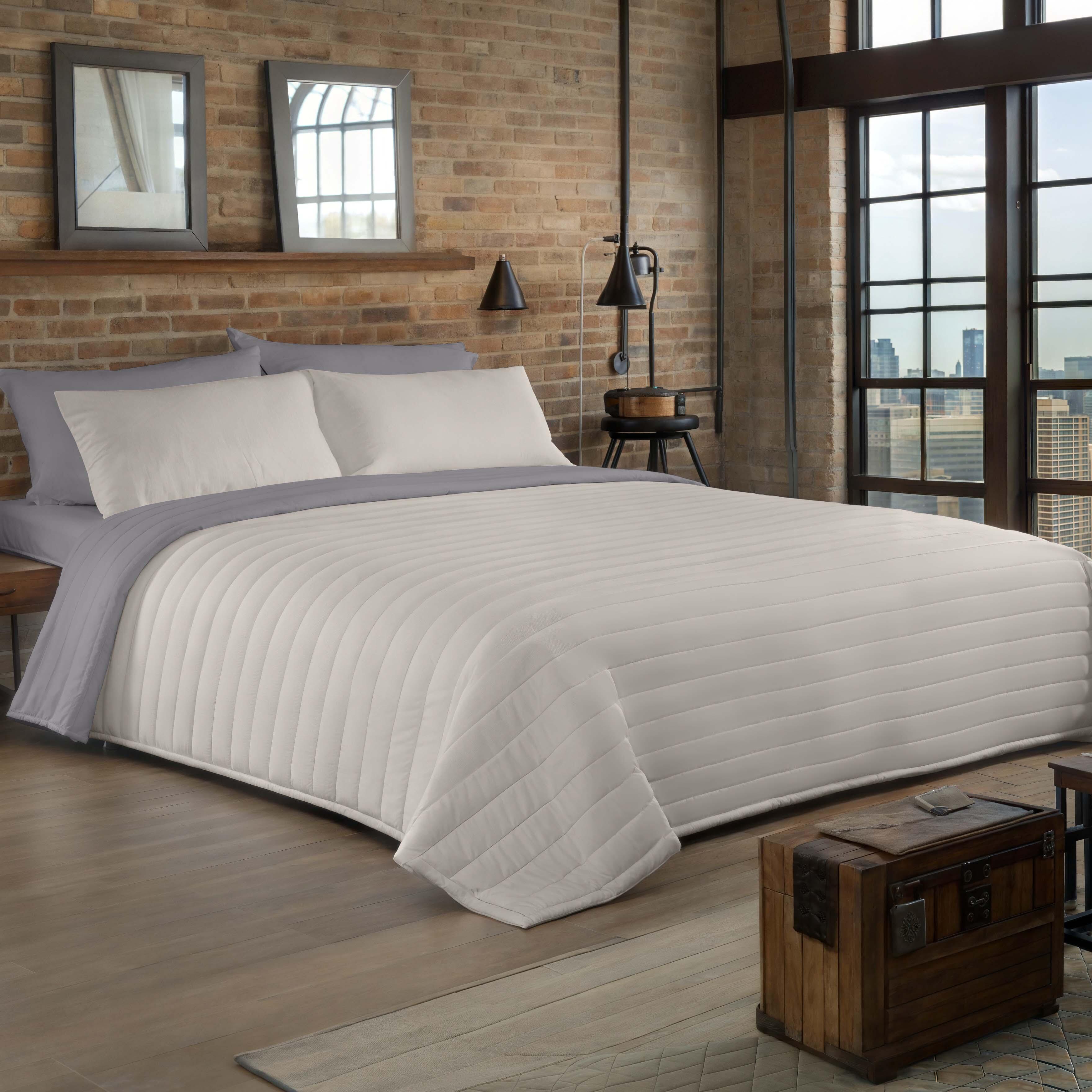 Colcha de cama Bouti 180x270 cm gris/piedra para camas de 90 cm - 4