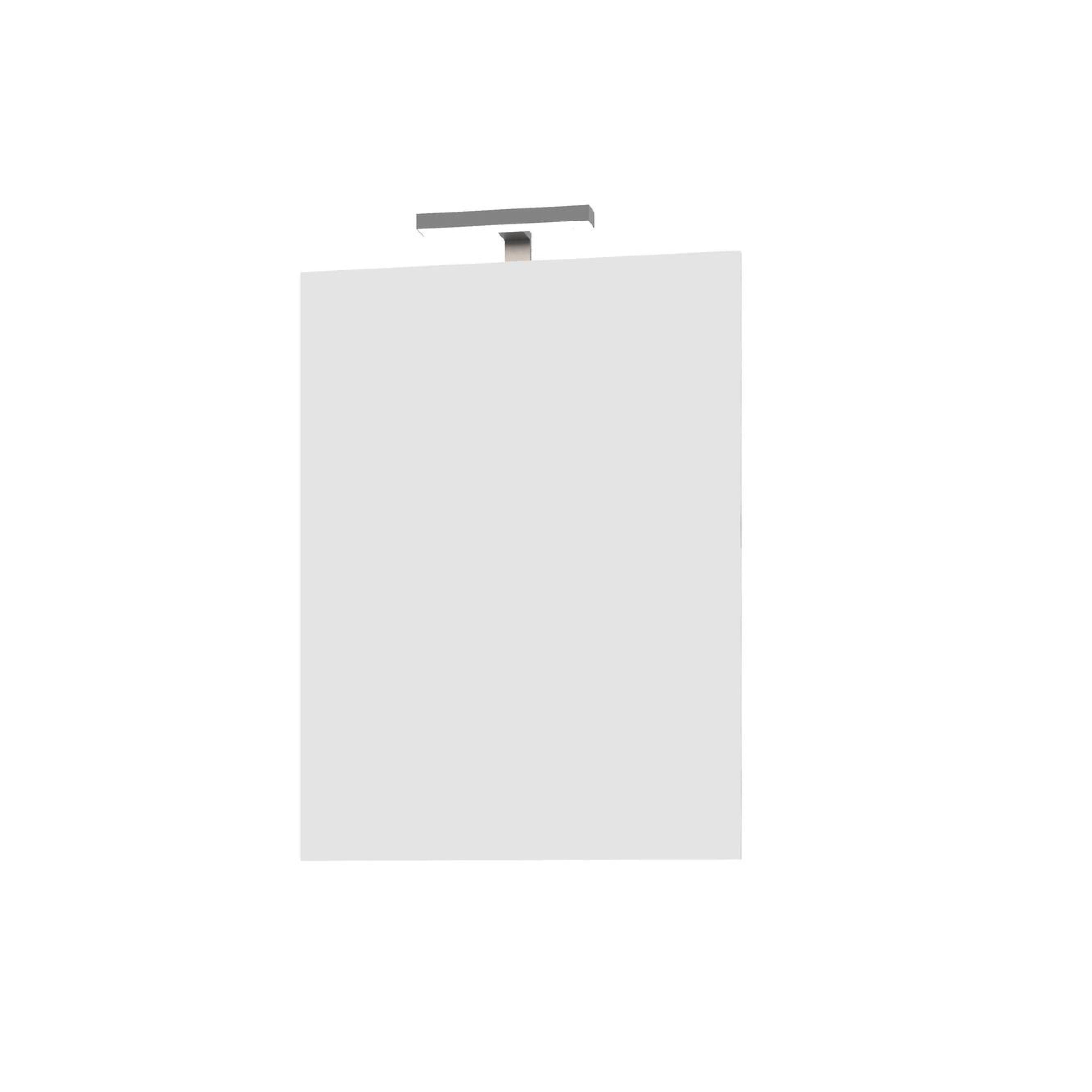 Mobile bagno sospeso con lavabo e illuminazione Eva L 60 x H 51 x P 46 cm rovere grigio/frontale bianco in mdf 2 cassetti per vasca centrale - 3