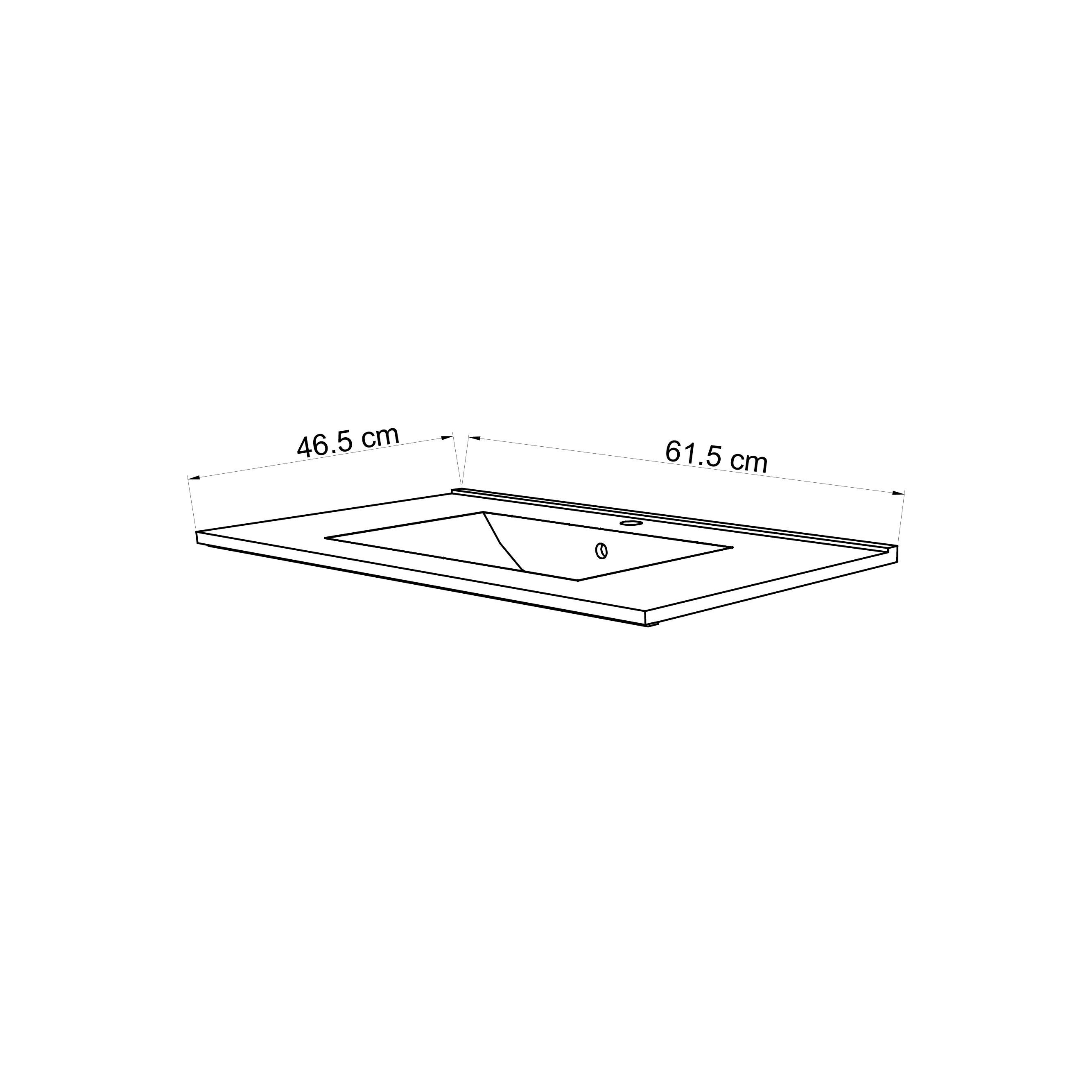 Mobile bagno sospeso con lavabo e illuminazione Eva L 60 x H 51 x P 46 cm rovere grigio/frontale bianco in mdf 2 cassetti per vasca centrale - 6