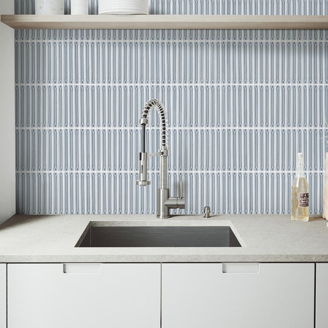Piastrella Mosaico in ceramica Liberty Berlin grigio chiaro lucido L 29.3 x L 29.2cm x Sp. 8 mm
