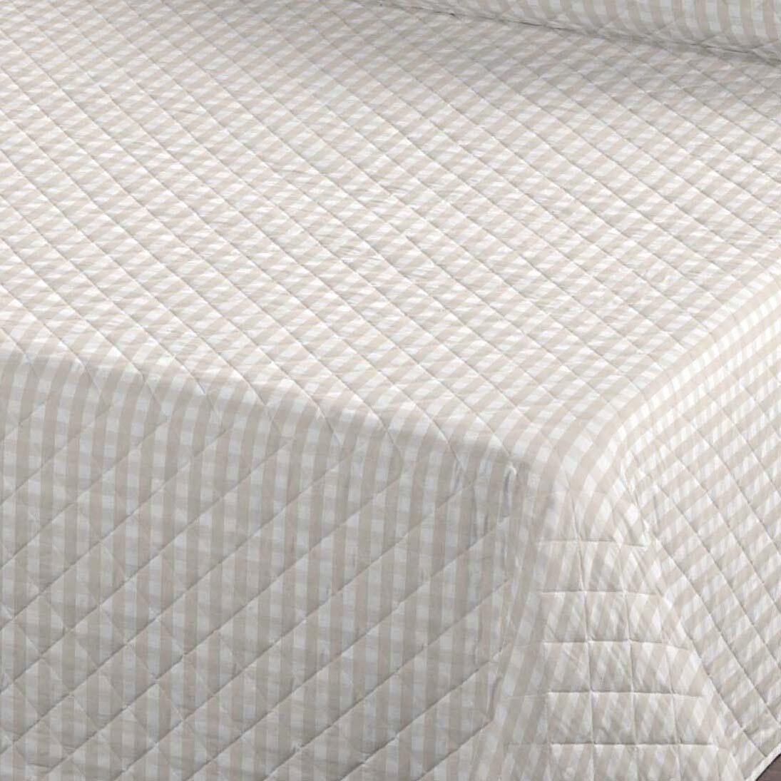 Colcha de verano Oxford 250x270 cm beige para camas de 150 cm - 6