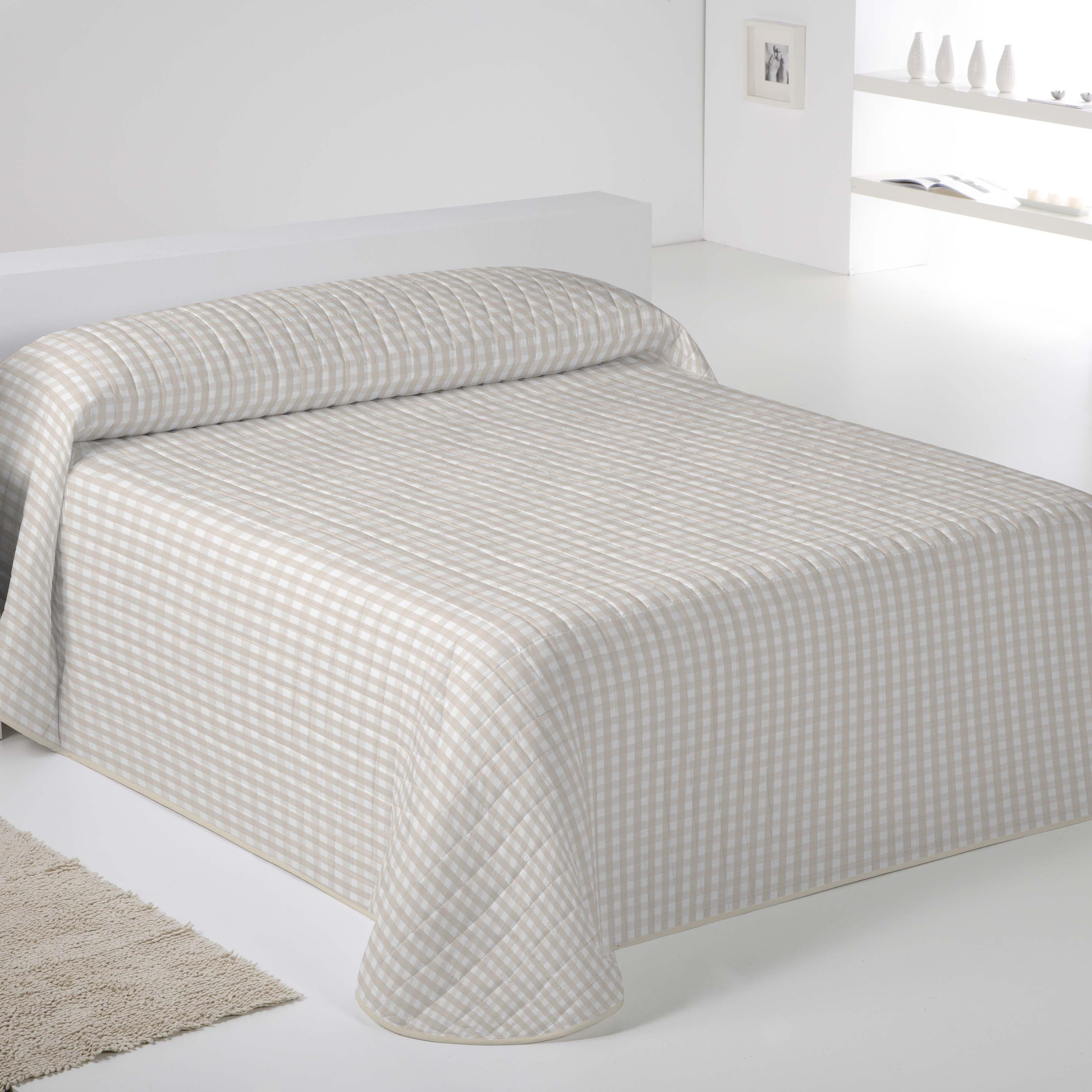 Colcha de verano Oxford 250x270 cm beige para camas de 150 cm - 4