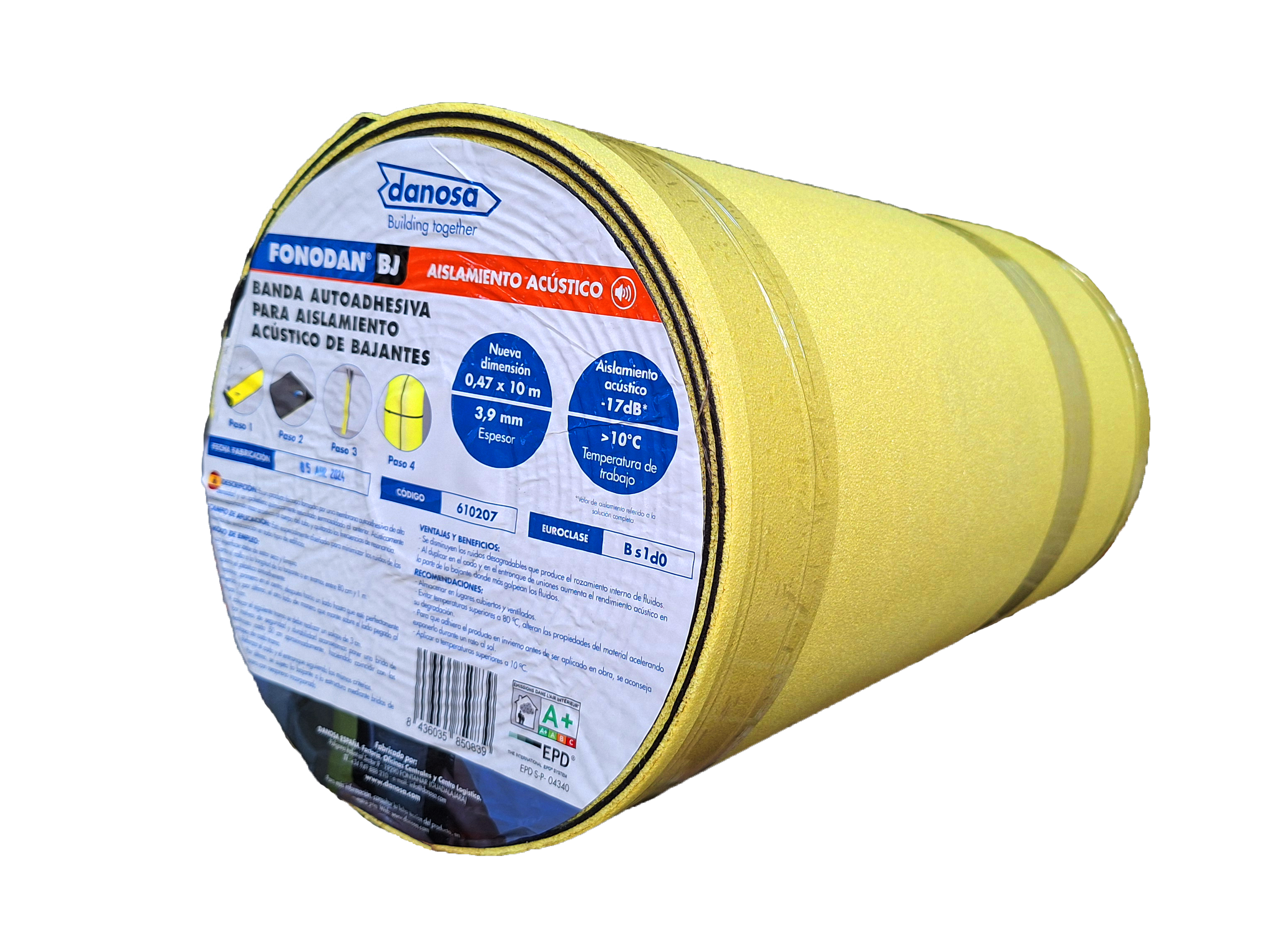 1 ud de rollo Polietileno DANOSA FONODAN BAJANTE Espesor 4mm 1x0.47m R=0.078 - 2