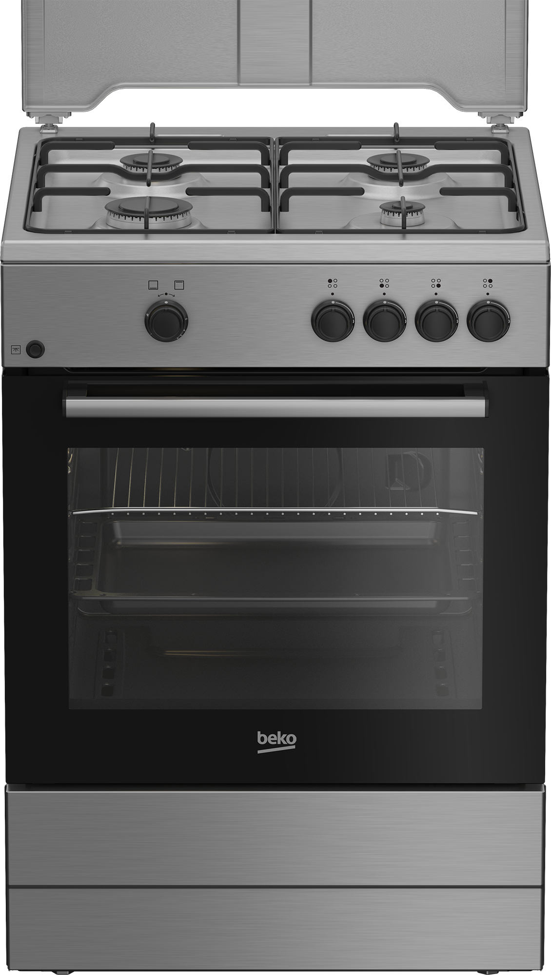 Cocina de gas beko fbg62000l ix 60cm acero inox