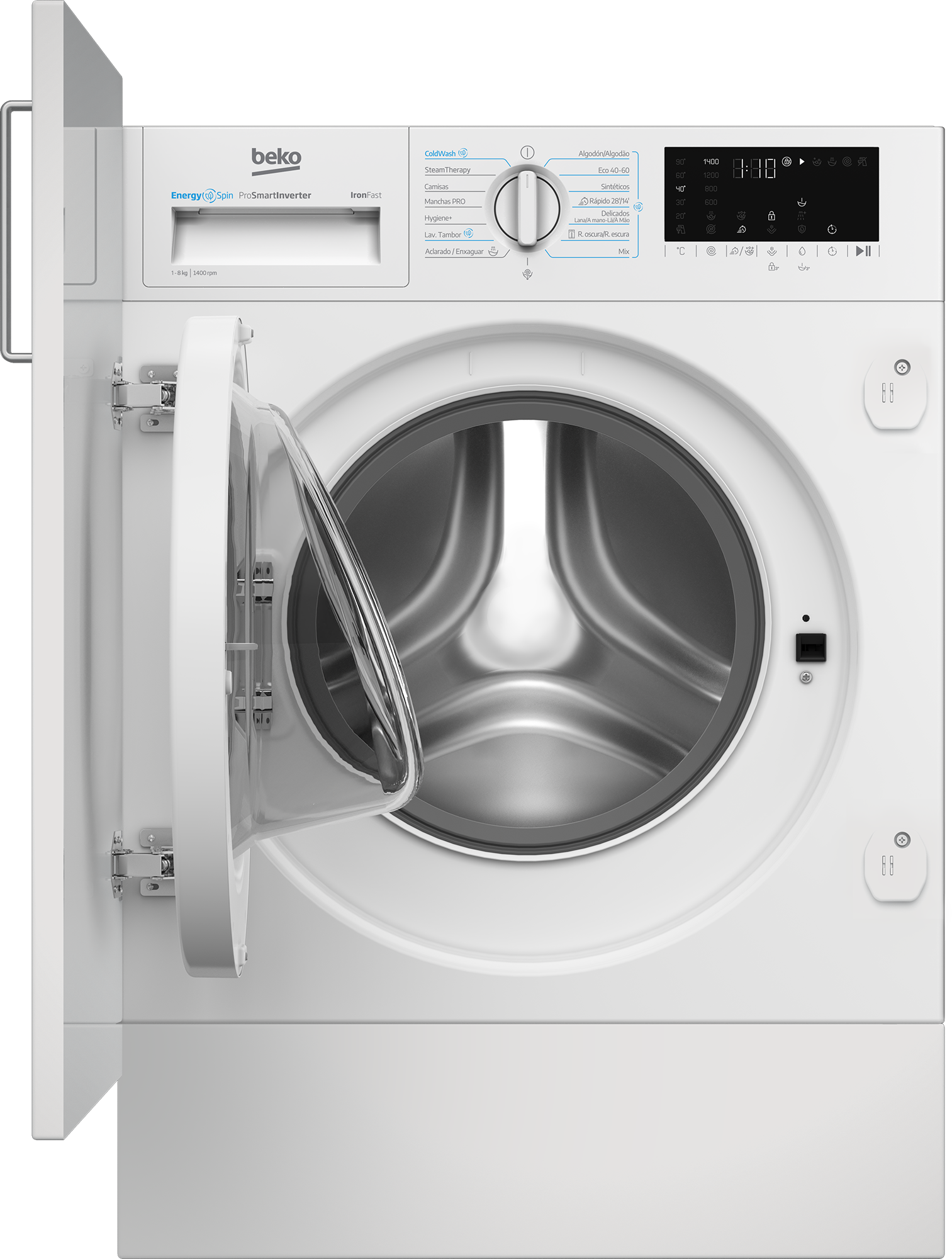 Lavadora integrable BEKO B3WBT48435WB carga frontal 8 Kg 1400 rpm 9 programas clase A blanco - 2