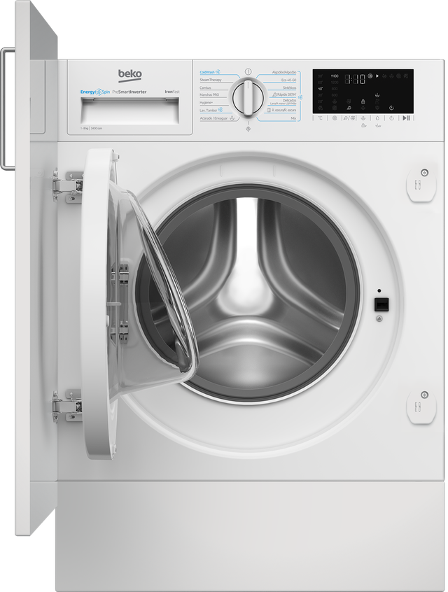 Lavadora integrable BEKO B3WBT48435WB carga frontal 8 Kg 1400 rpm 9 programas clase A blanco