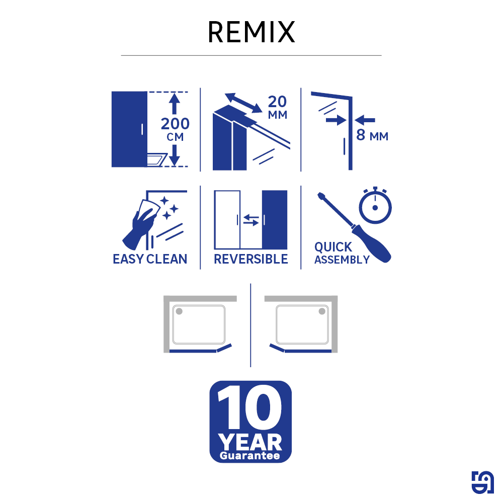 Déflecteur transparent noir 40cm Remix - 4