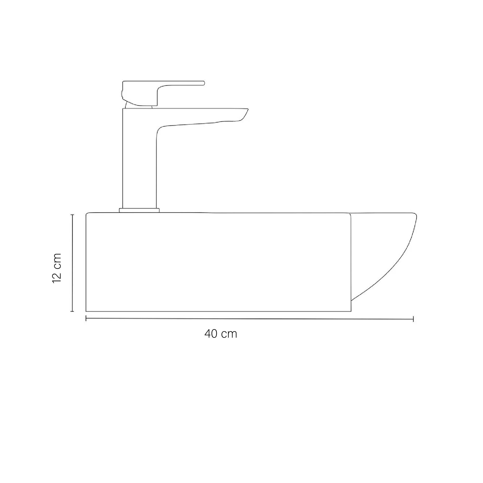 Mobile bagno sospeso con lavabo e specchio e illuminazione L 50 x H 58 x P 40 cm laccato opaco bianco, 1 anta per vasca centrale Mini50s - 12