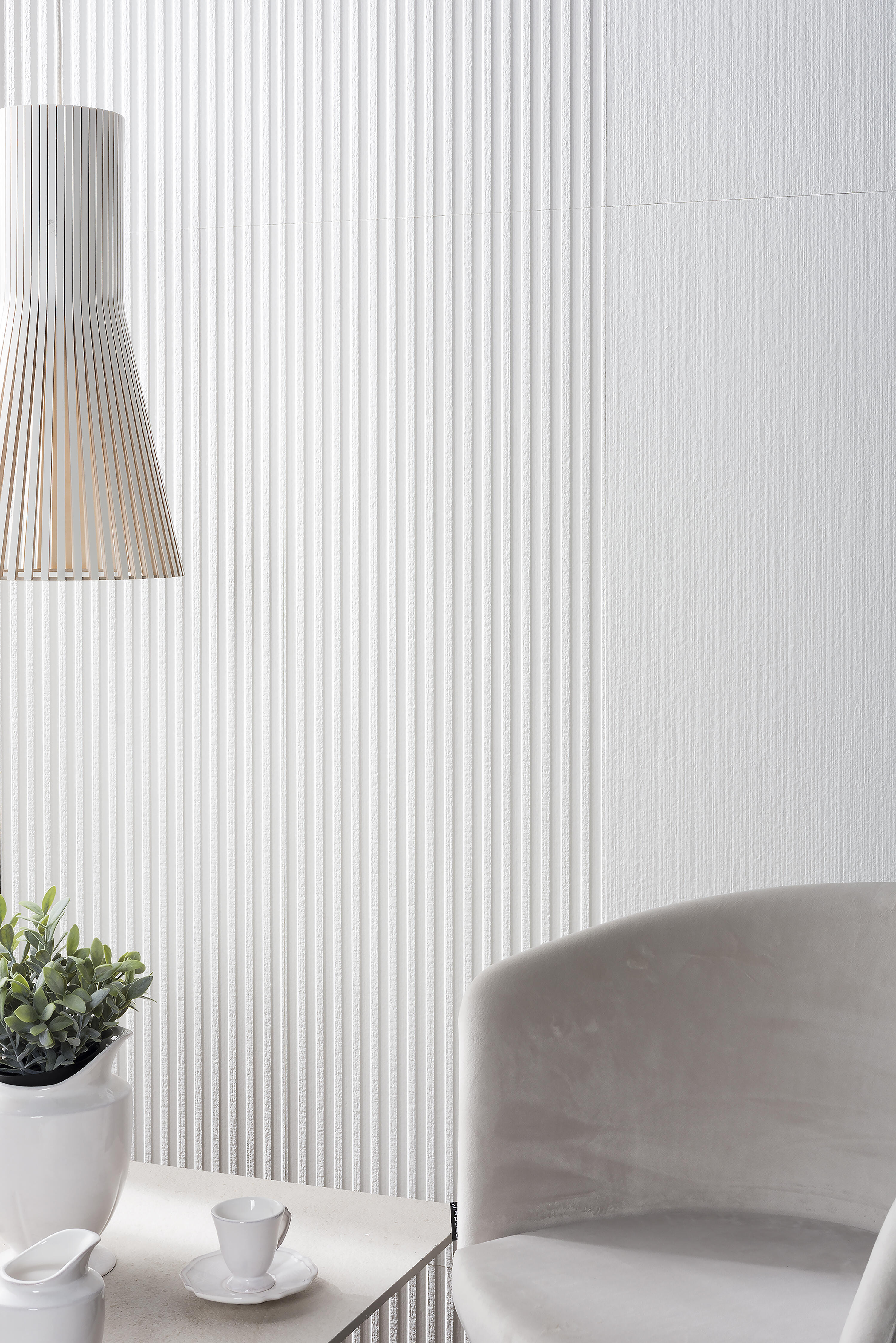 Azulejo cerámico microline/jute efecto relieve blanco 40x120 cm azuvi ceramic