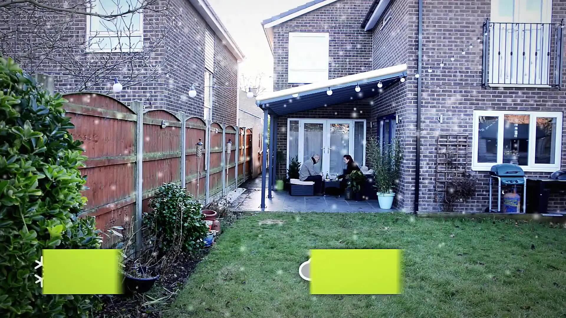 Pergola in alluminio bianco addossata copertura mobile senza rivestimento 300x546 cm - Olympia CANOPIA BY PALRAM - 2
