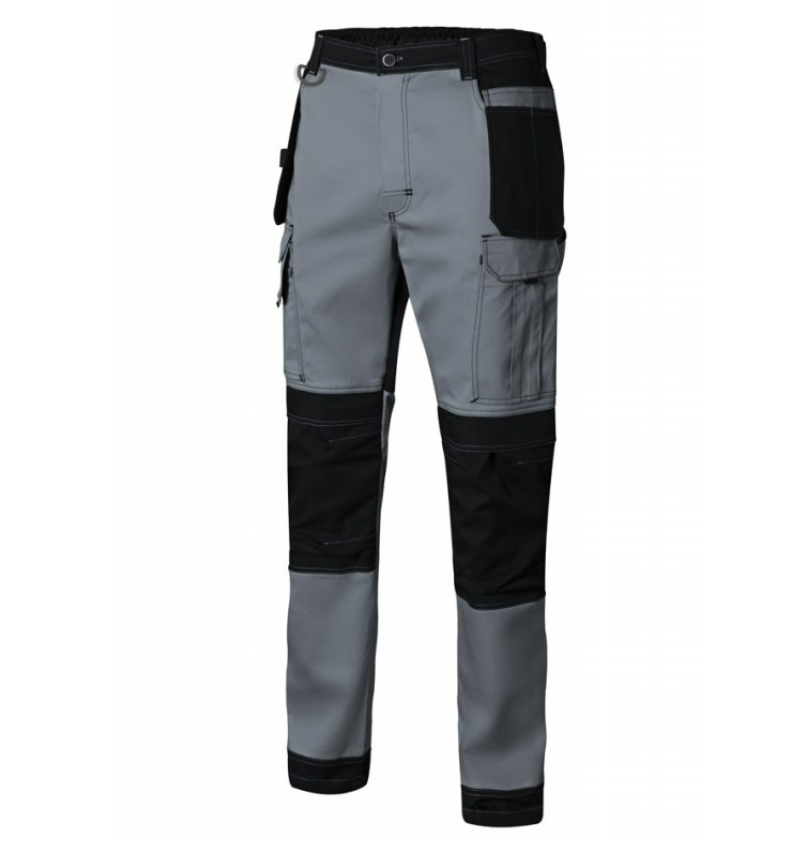 Pantalón canvas stretch bolsillos flotantes velilla - gris/negro - l