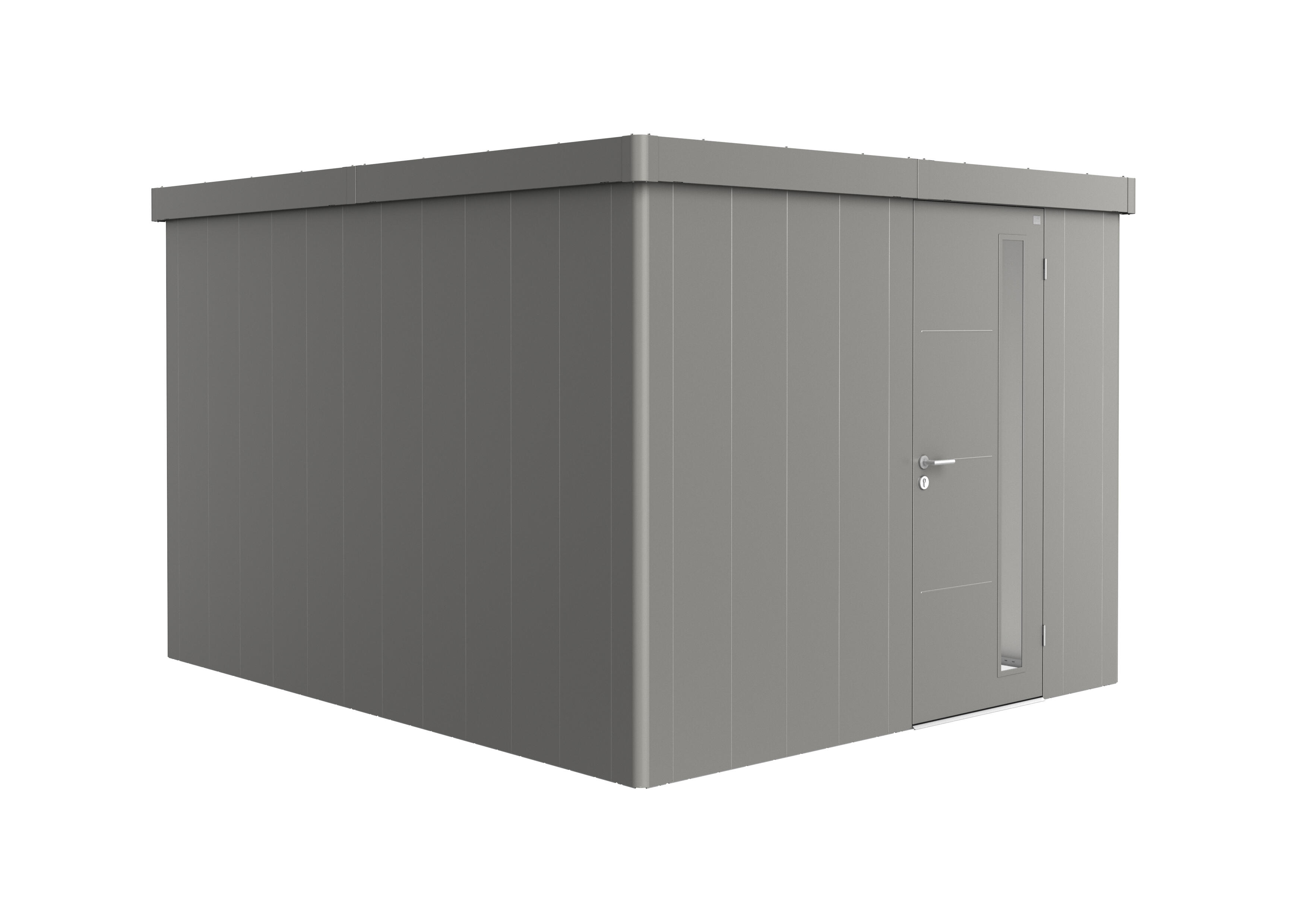 caseta de metal neo 4c de 292x222x348 cm y 1016 m2 con 05 mm espesor y puerta abatible biohort