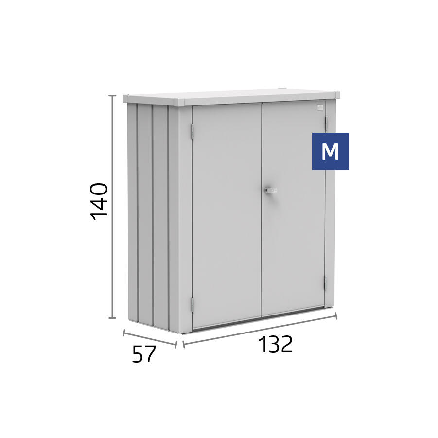 Armario de exterior de acero 132x140x57 cm
