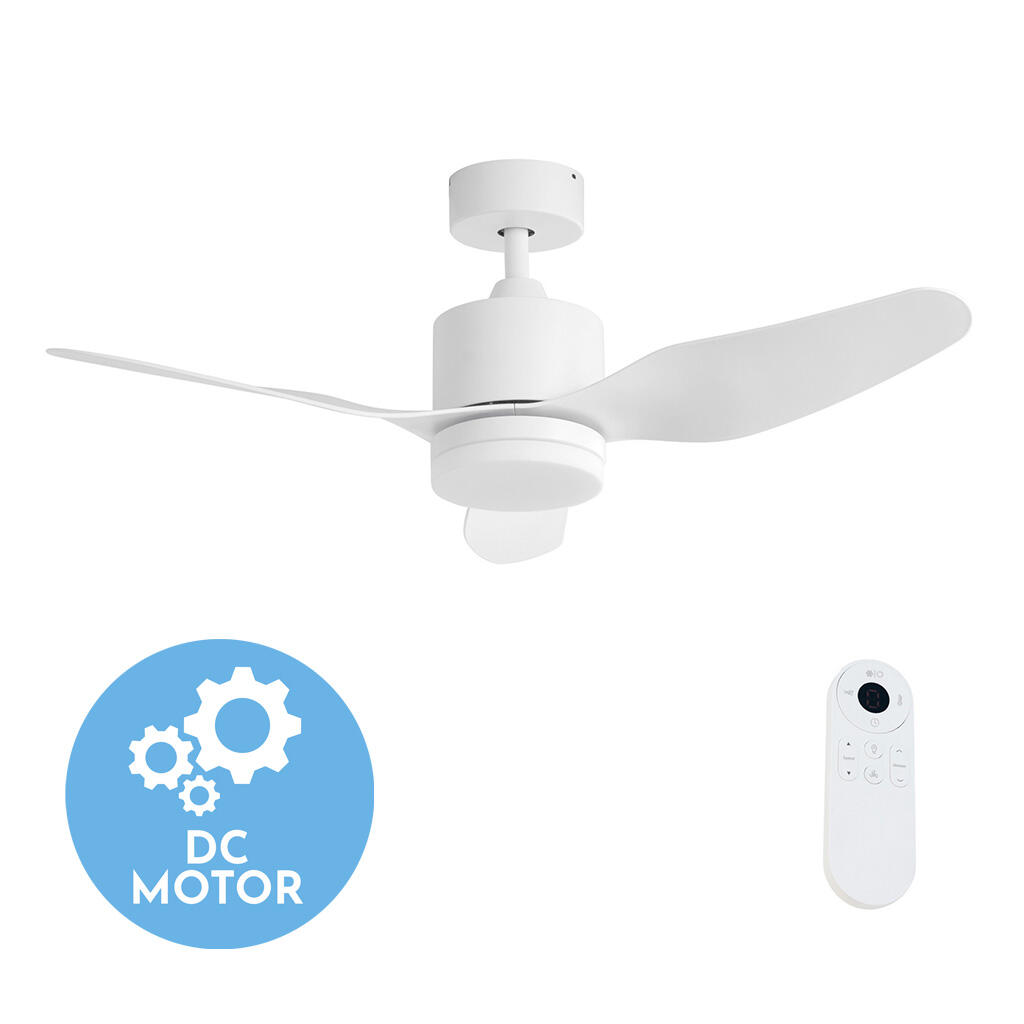 Ventilador de techo con luz silencioso DC Arte Confort Maui blanco 106 cm - 5