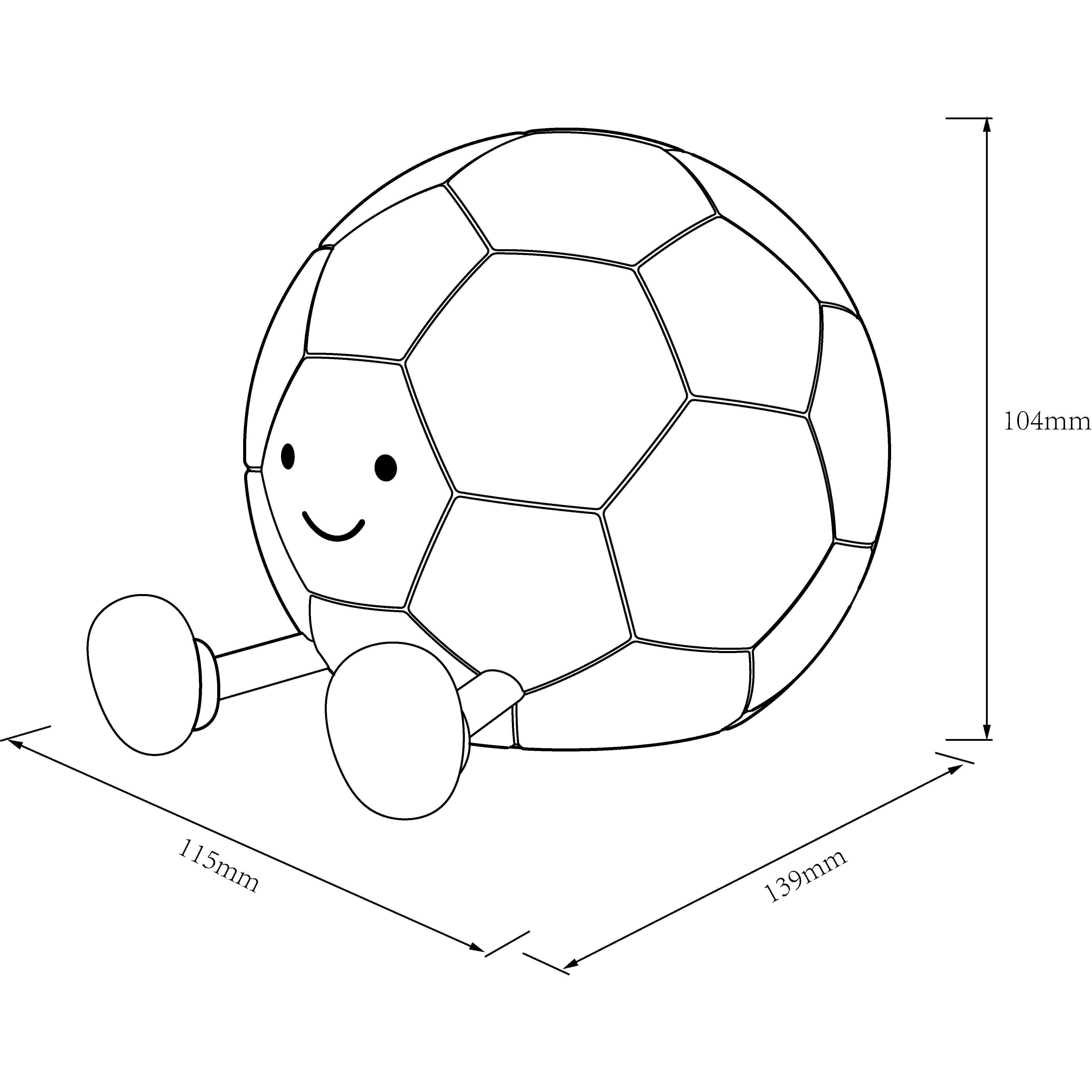 Lampka stołowa Football LED biało-czarna GOLDLUX - 4