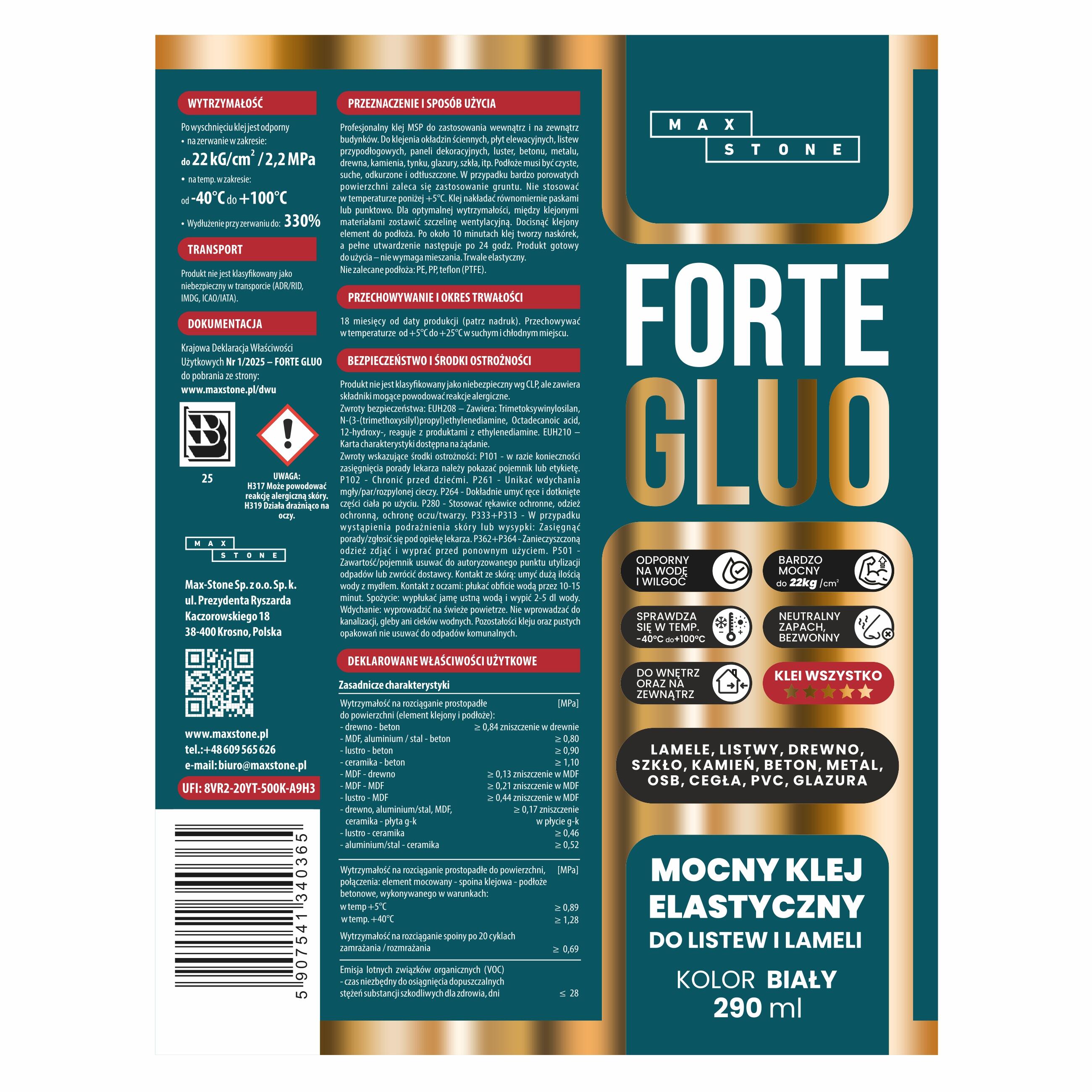 Klej do listew i lameli Forte Gluo 290 ml - 3