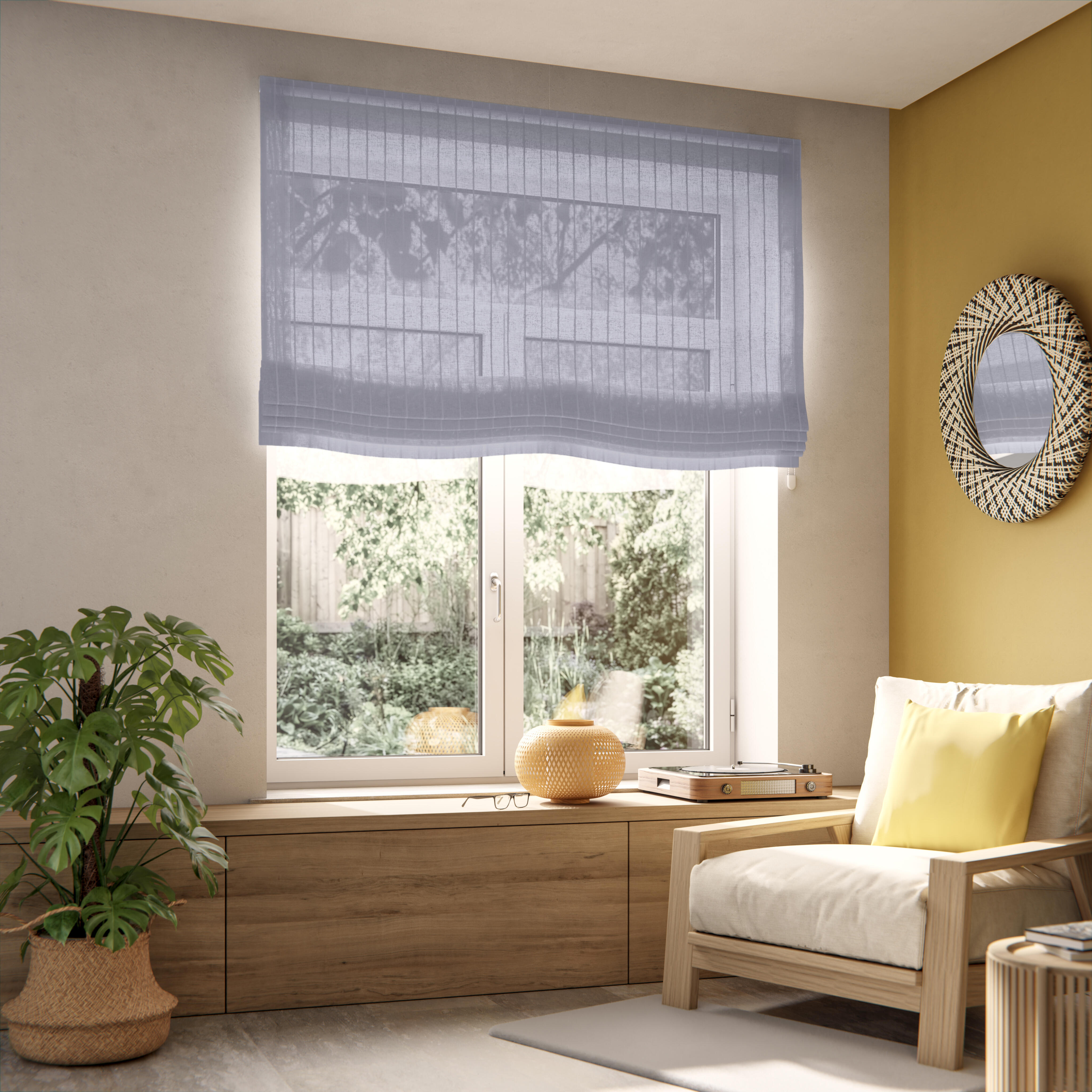 Estor plegable paqueto mongomeri gris de 150x250 cm